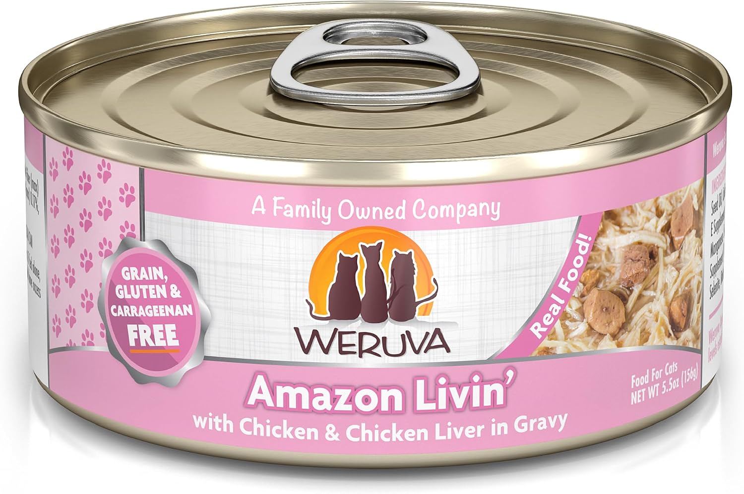 Weruva Classic Cat Food, Paw Lickin’ Chicken with Chicken Breast in Gravy, 3oz Can (Pack of 24)