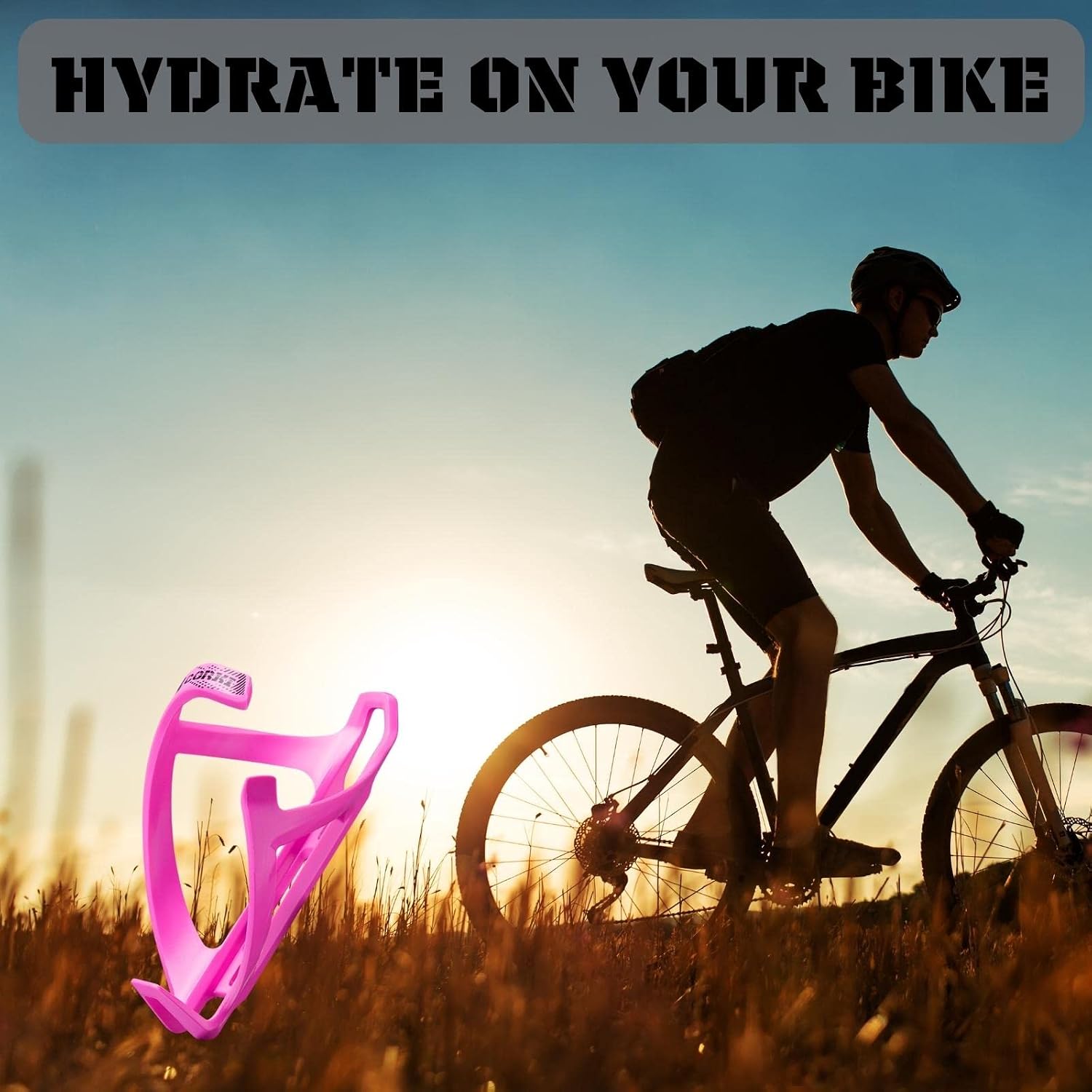 Corki Bike Water Bottle Holder, Bicycle Water Bottle Cage Black 2-Pack