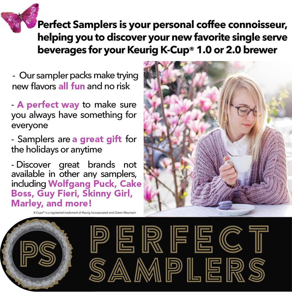 Perfect Samplers Hot Chocolate Single Serve Cups For Keurig K cup Brewers, Variety Pack Sampler, Cocoa, 30 Count