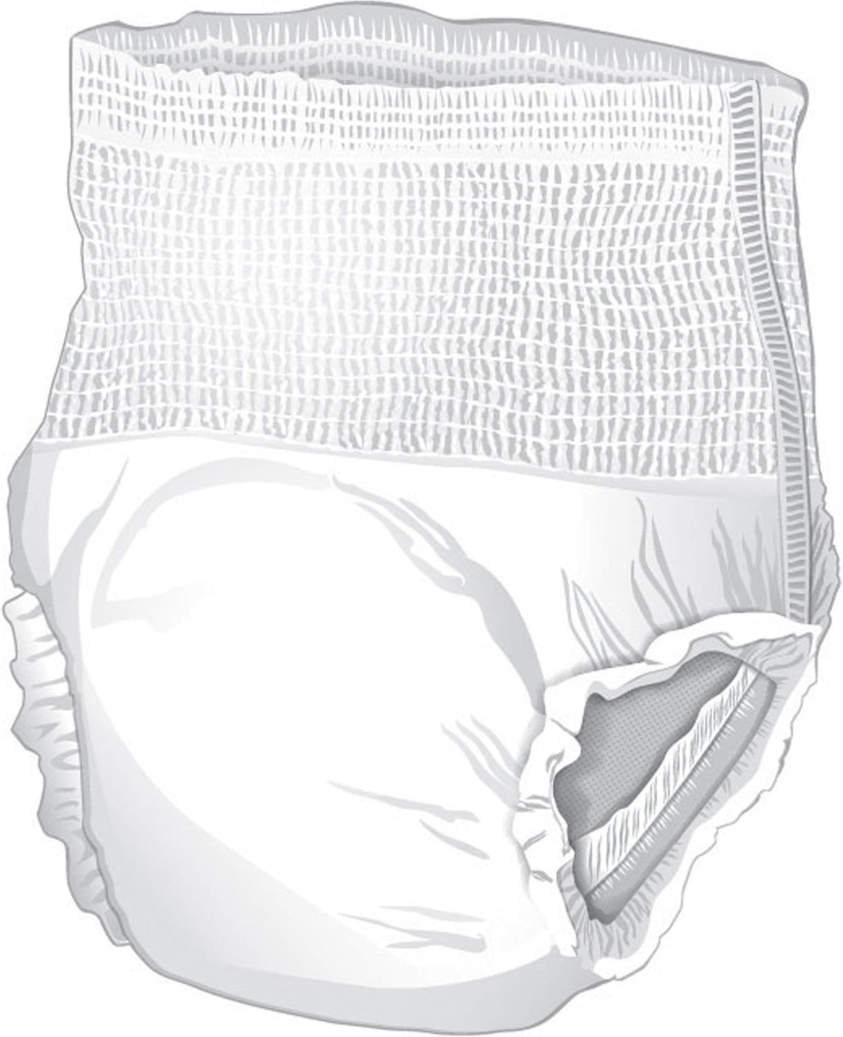 McKesson Super Adult Incontinence Underwear, Medium, Moderate, 44 in, 80 ct