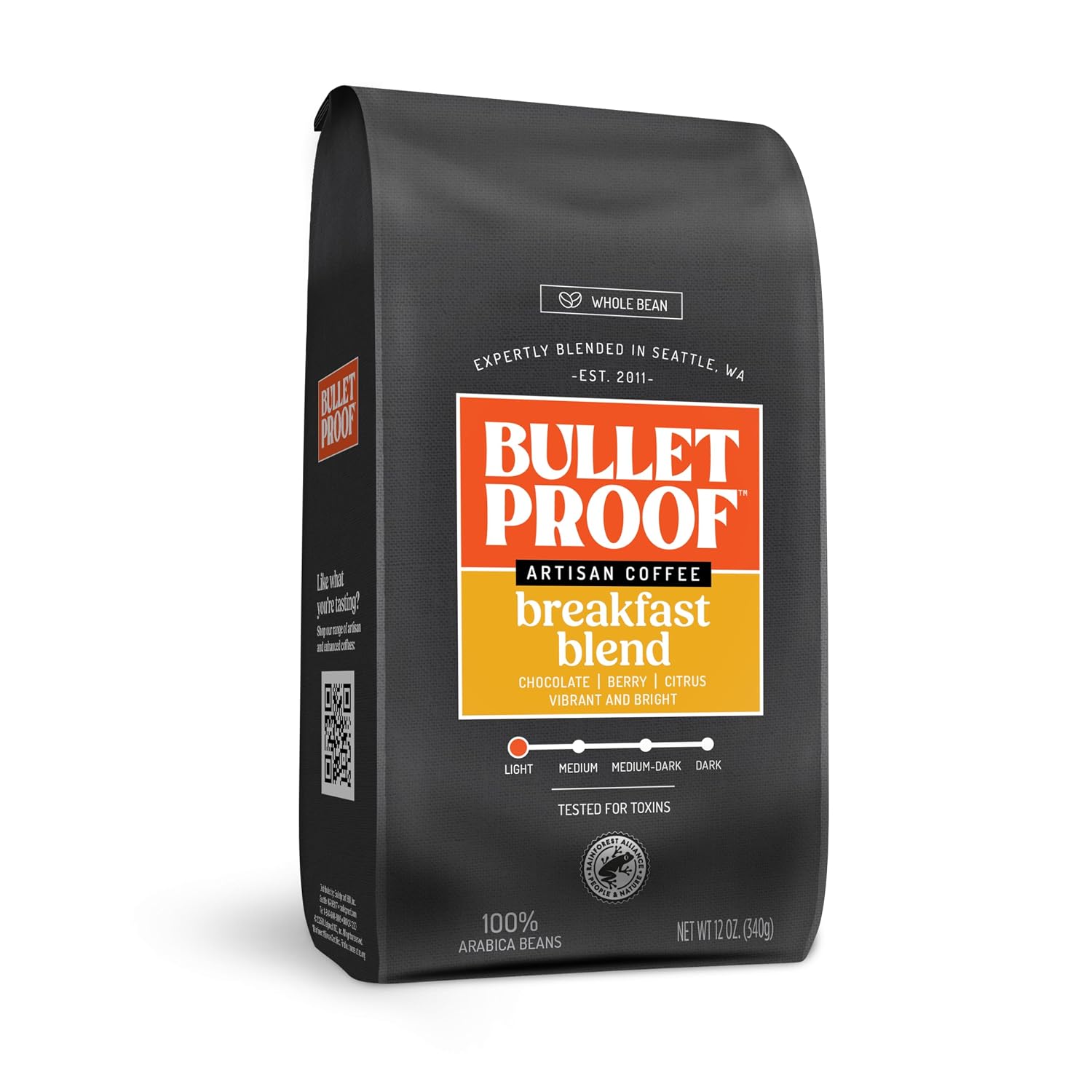 Bulletproof French Kick Dark Roast Whole Bean Coffee, 12 Ounces, 100% Arabica Coffee Sourced from Guatemala, Colombia & El Salvador