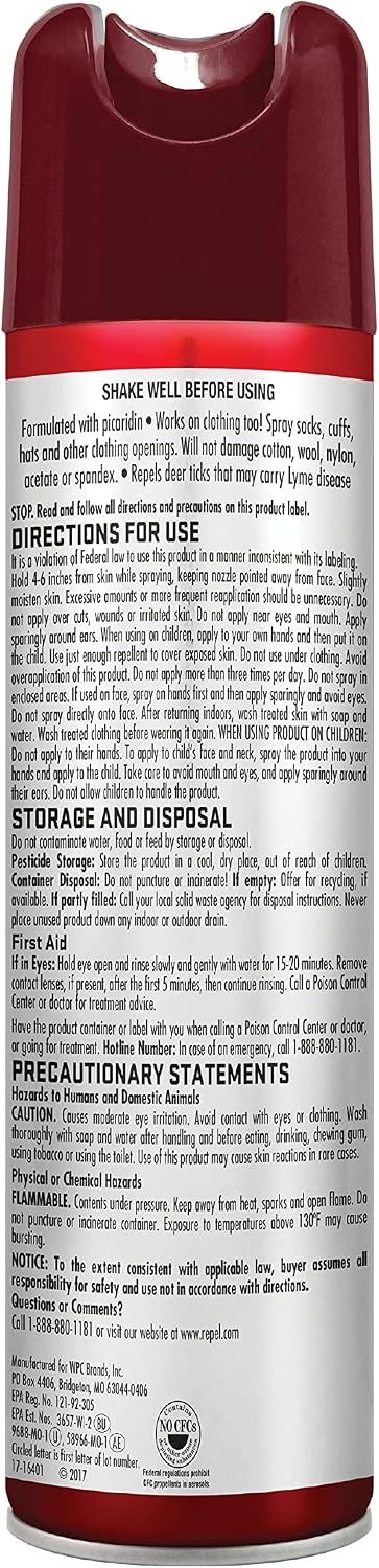 Repel Tick Defense, Aerosol Spray, 6.5-Ounce, Pack of 6