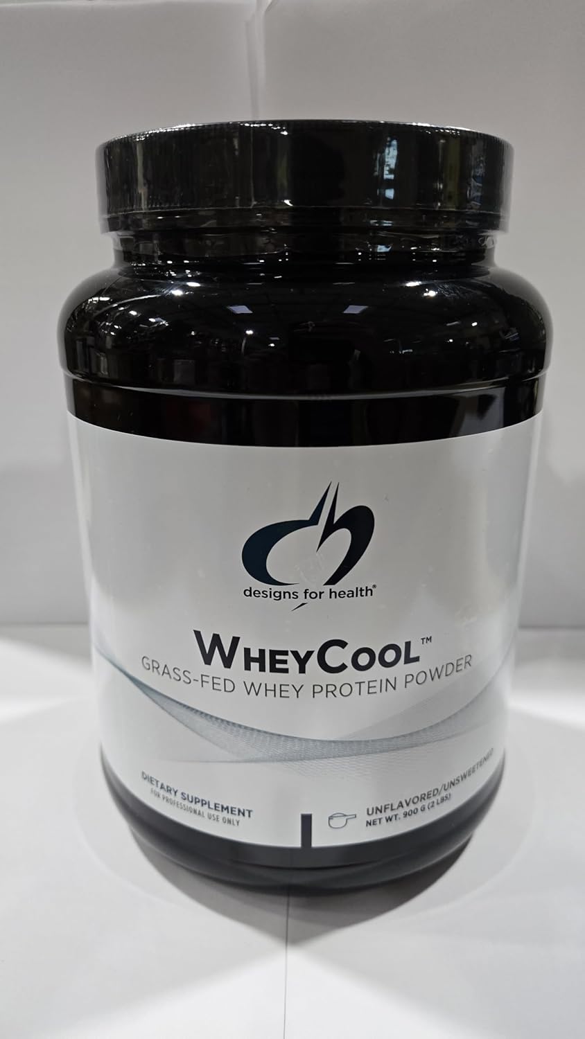 Designs for Health WheyCool - Grass Fed Whey Protein Powder Supplement with 20g Protein, May Support Athletes, Muscles + Energy - Non-GMO + Gluten-Free, Chocolate (30 Servings / 900g)