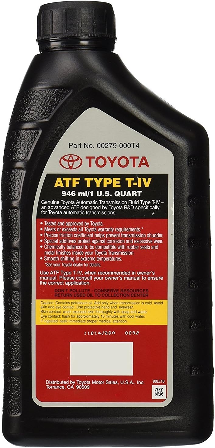 Toyota 00279-000T4 Automatic Transmission Fluid, 192 Ounces, 6 Pack