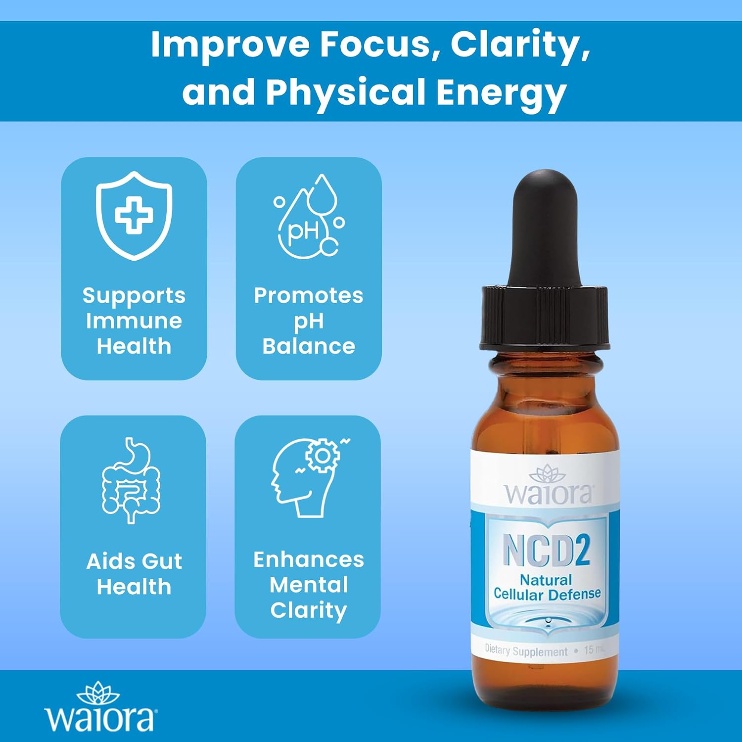 Natural Cellular Defense (NCD) Liquid Supplement, Advanced Mineral & Botanical Formula, Daily Immune & Cellular Wellness, Easy Absorption Drops