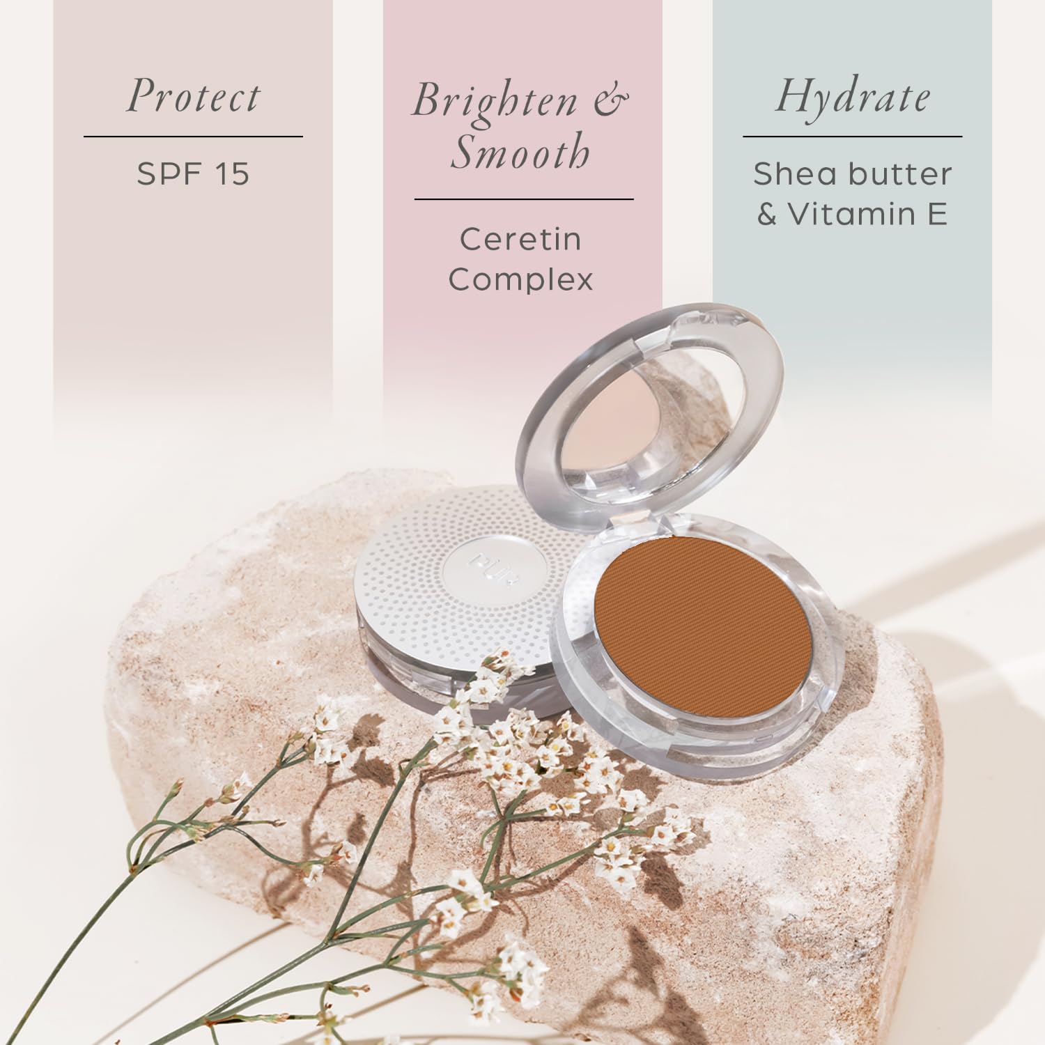 PÜR 4-in-1 Pressed Mineral Makeup Powder Foundation with SPF 15 | Buildable Foundation Coverage - Smooth, Even-Looking Complexion Makeup Delivers Custom Coverage and Comfortable Everyday Wear