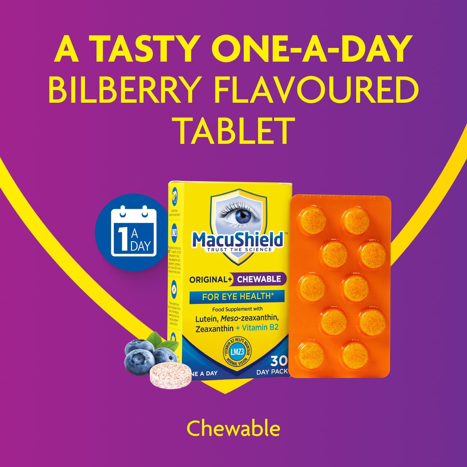 Macushield Original Chewable, 30 Tablets, 30 g