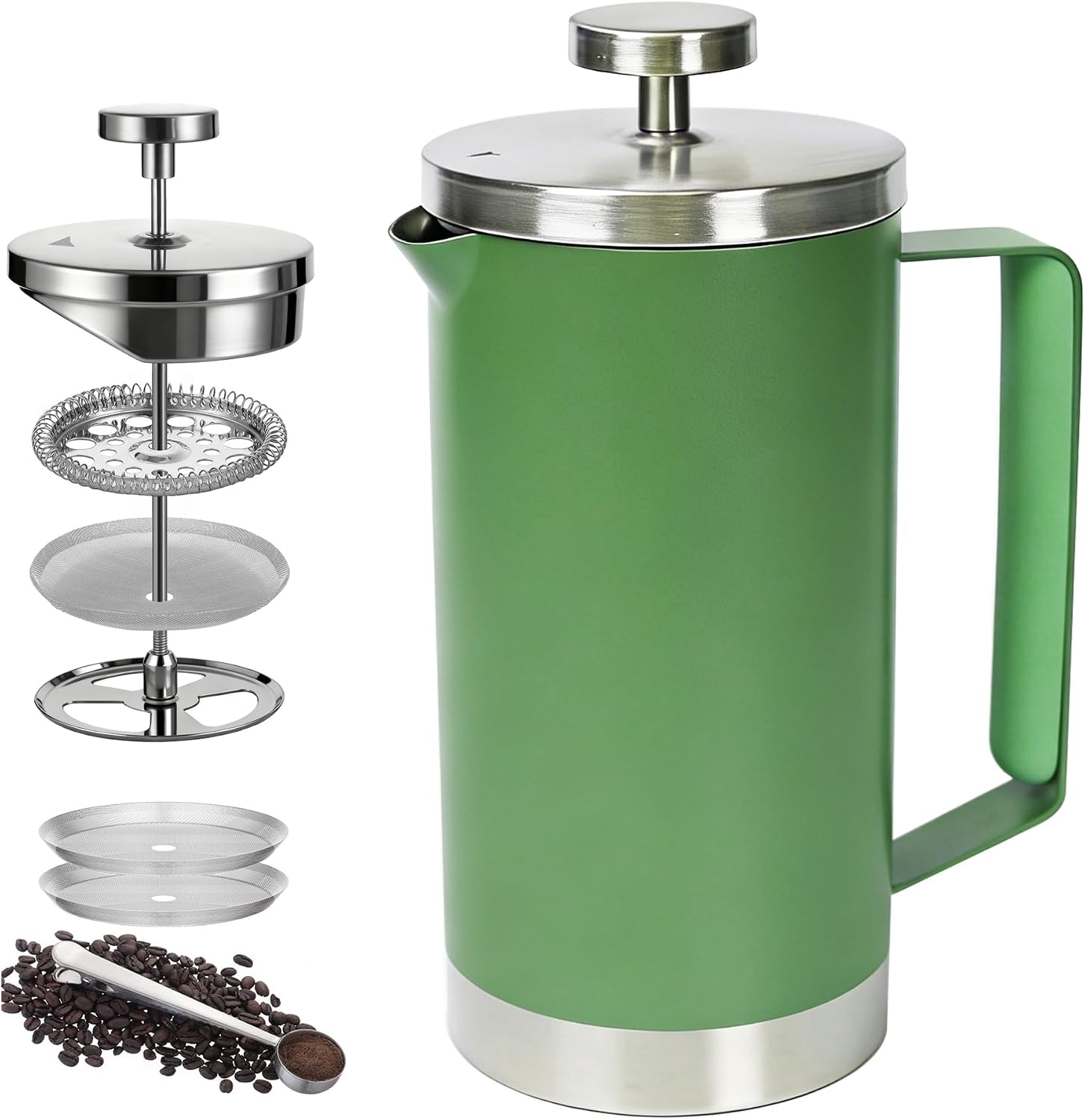 Black French Press Stainless Steel 34oz