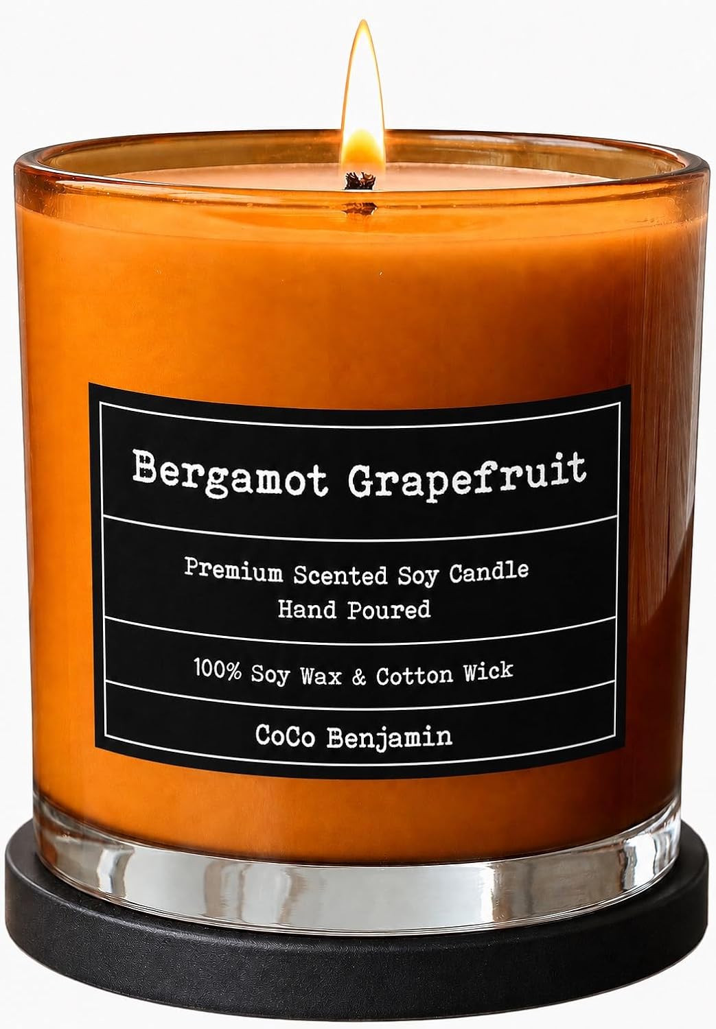 100% Natural Soy Wax Candle by CoCo Benjamin - Highly Scented & Hand-Poured Luxury Candle ((Majestic Balsam Fir Trees) - Clean Burning Cotton Wick