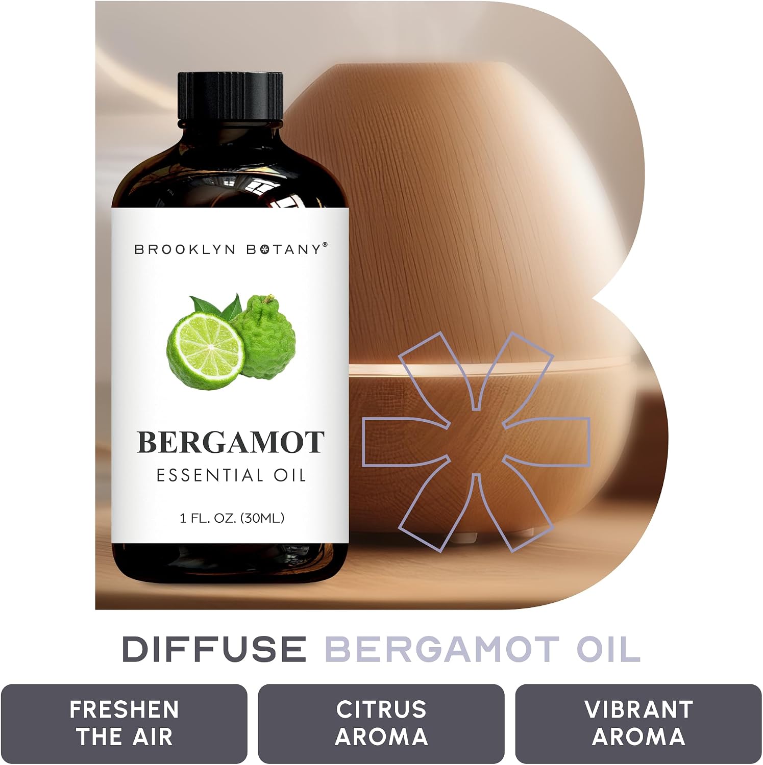 Brooklyn Botany Peppermint Essential Oil - Huge 4 Fl Oz - 100% Pure and Natural - Premium Grade with Dropper - for Aromatherapy and Diffuser