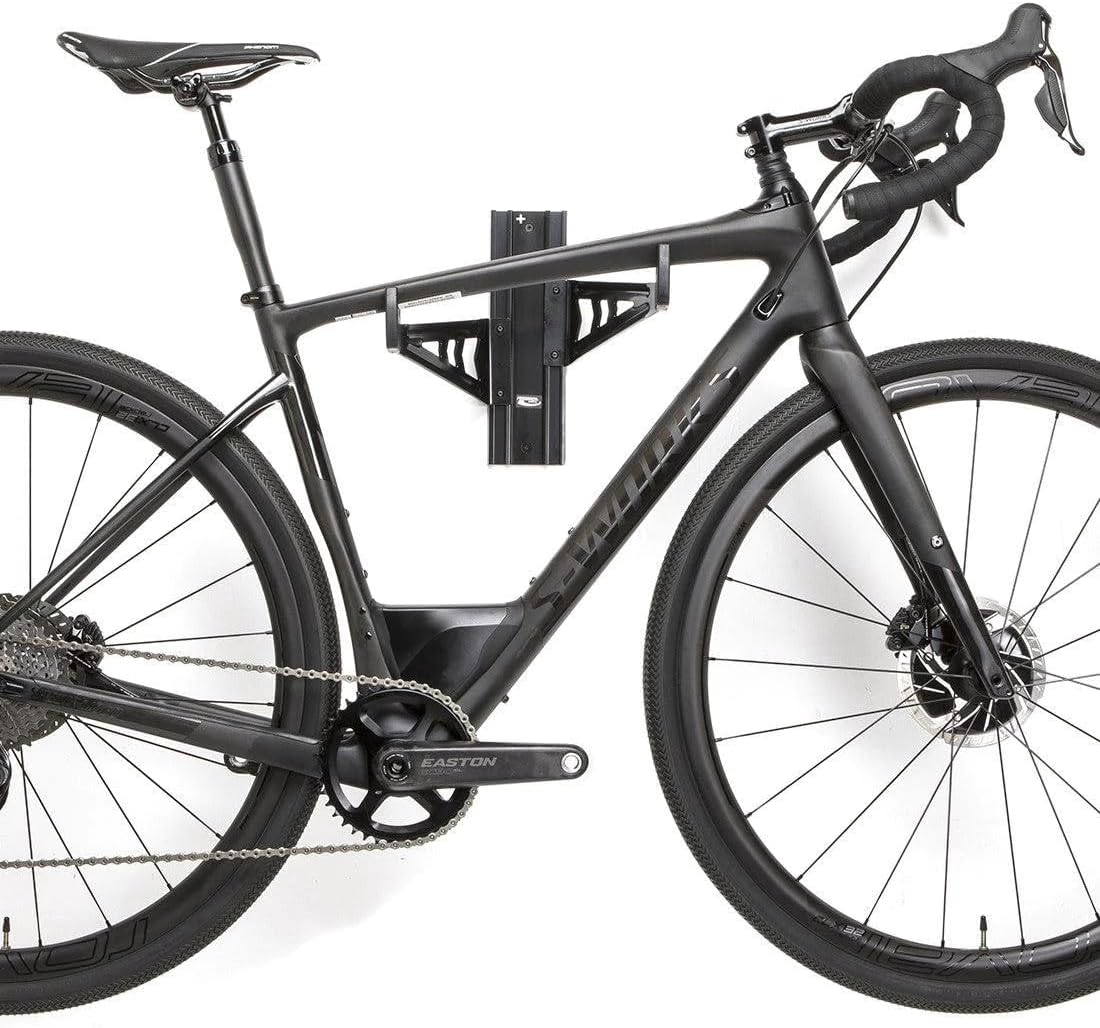 Feedback Sports Velo Wall Rack Bike Hangar Mount Storage, Adjustable Arms | Great for garage, apartment or shed storage; soft rubber contact points protect frames and supports bikes up to 70 lb