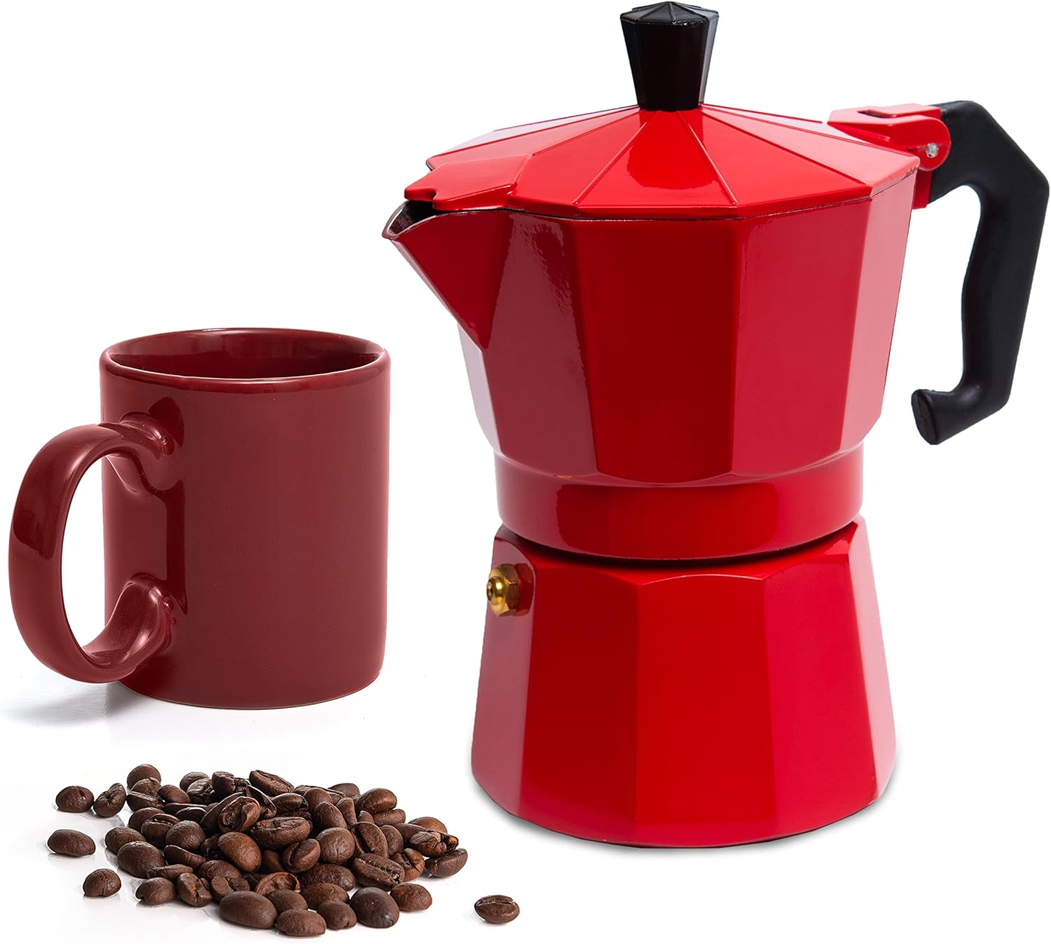 Mixpresso 3 Cup Moka Pot Stovetop Espresso Maker, Italian Cuban Coffee Pot