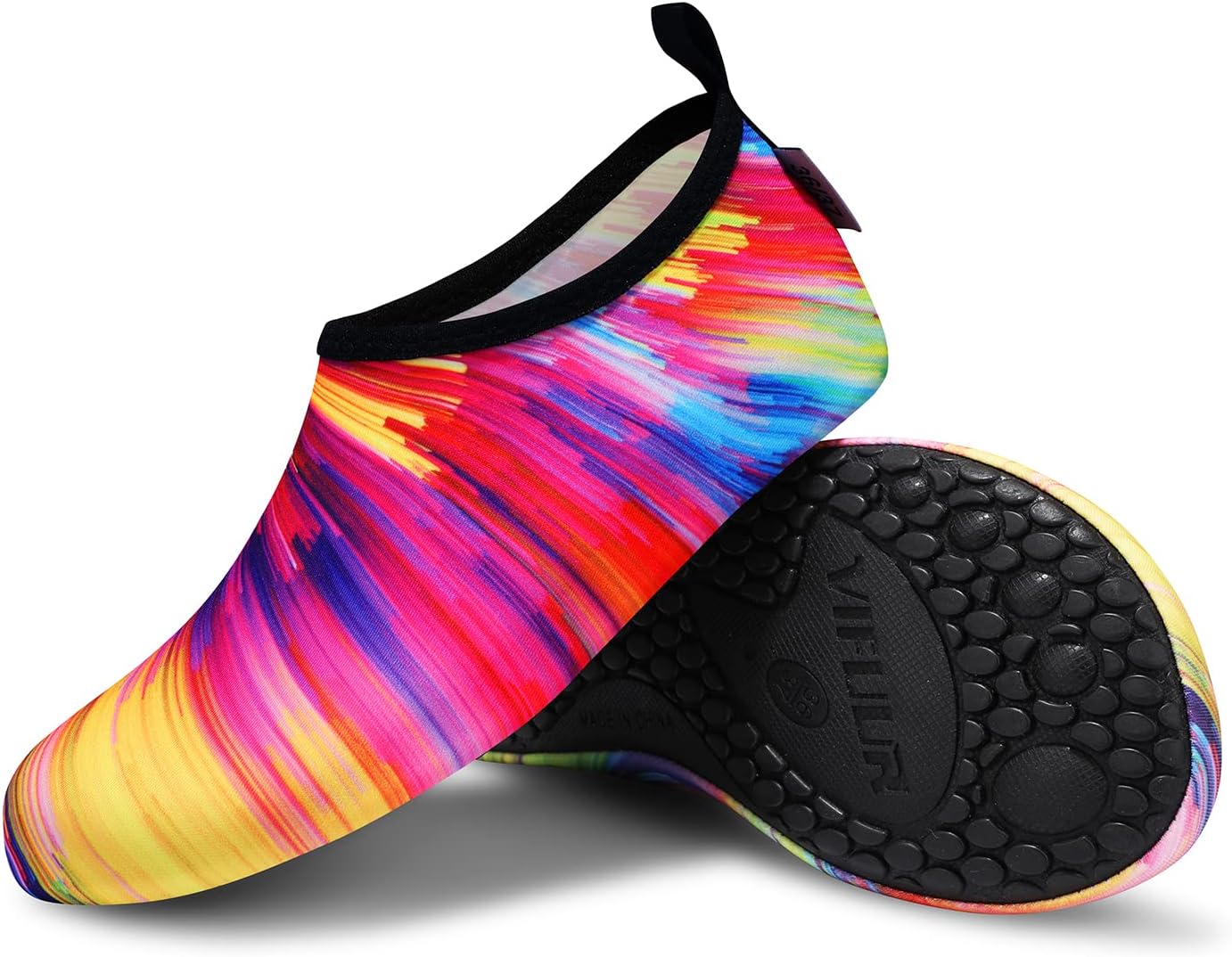 VIFUUR Water Shoes for Men Women Barefoot Quick Dry Aqua Socks Slip On | Lightweight, Breathable Upper, Flexible Sole, Drainage Design, Easy Slip-On Fit for Water Activities