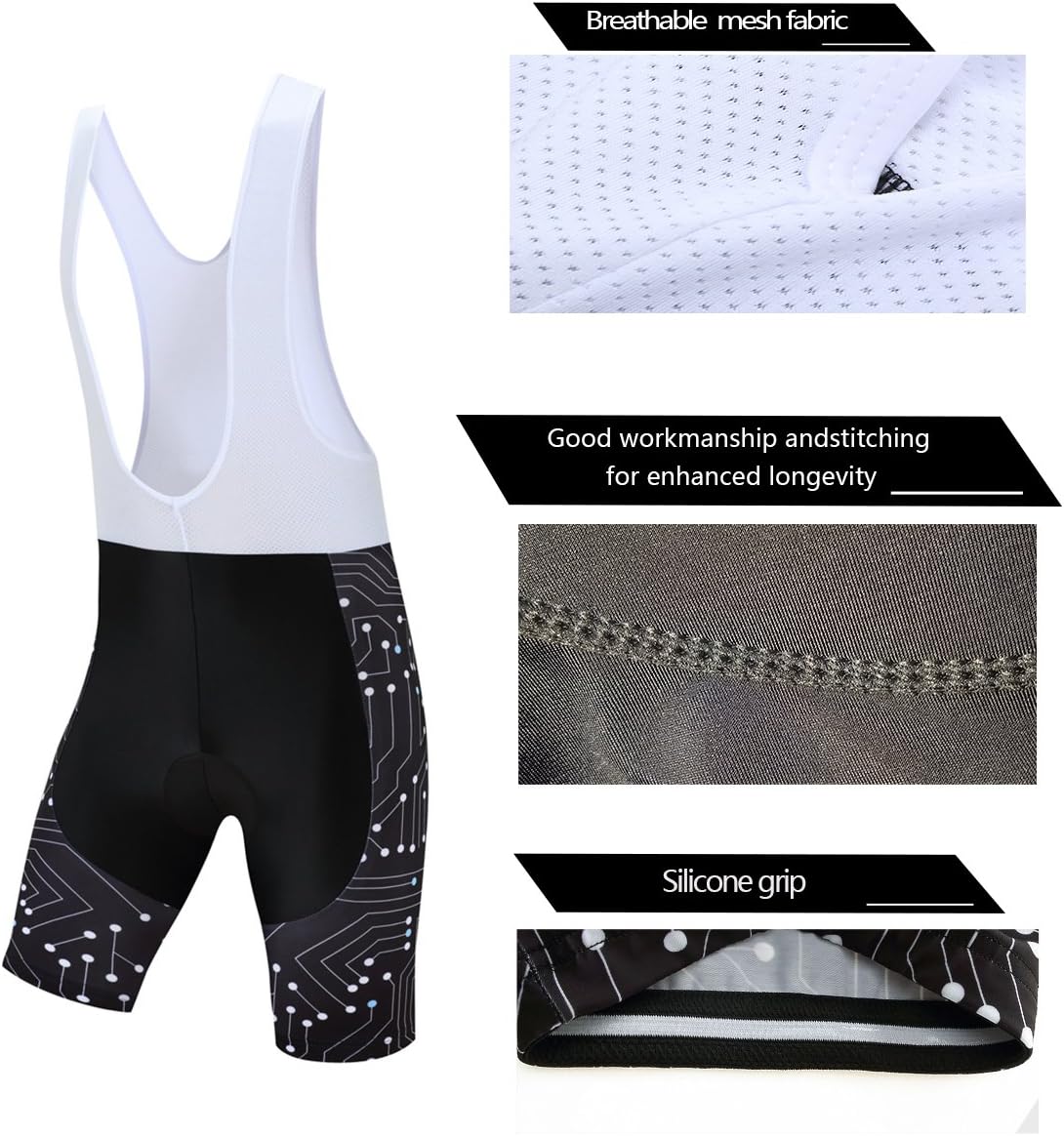 Coconut Ropamo CR Men's Cycling Jersey Set Road Bike Jersey Zipper Pocket Bib Shorts with 4D Padded Cycling Clothing Set