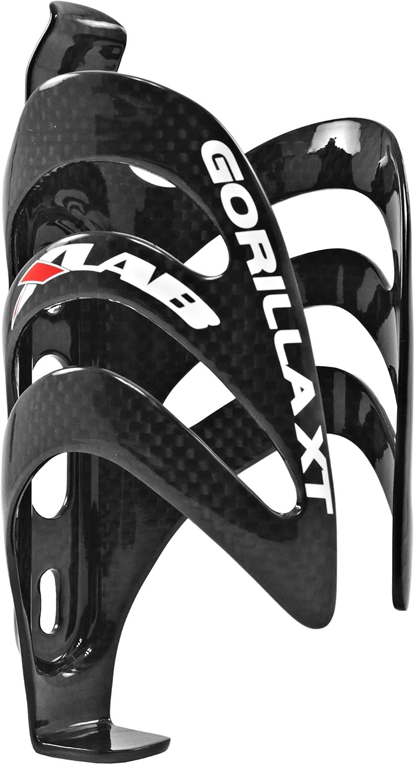 XLAB Gorilla XT Carbon Water Bottle Cage for Triathlon and Road Bikes 14 pounds of Grip Force – Gloss Black | bike-water-bottle-cages