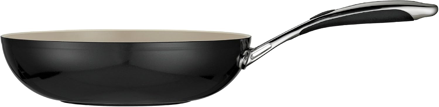 Tramontina Ceramica Deluxe 1.5-Quart Sauce Pan with Glass Lid | Ceramic Non Stick Small Saucepan, Oven-Safe, Metallic Black