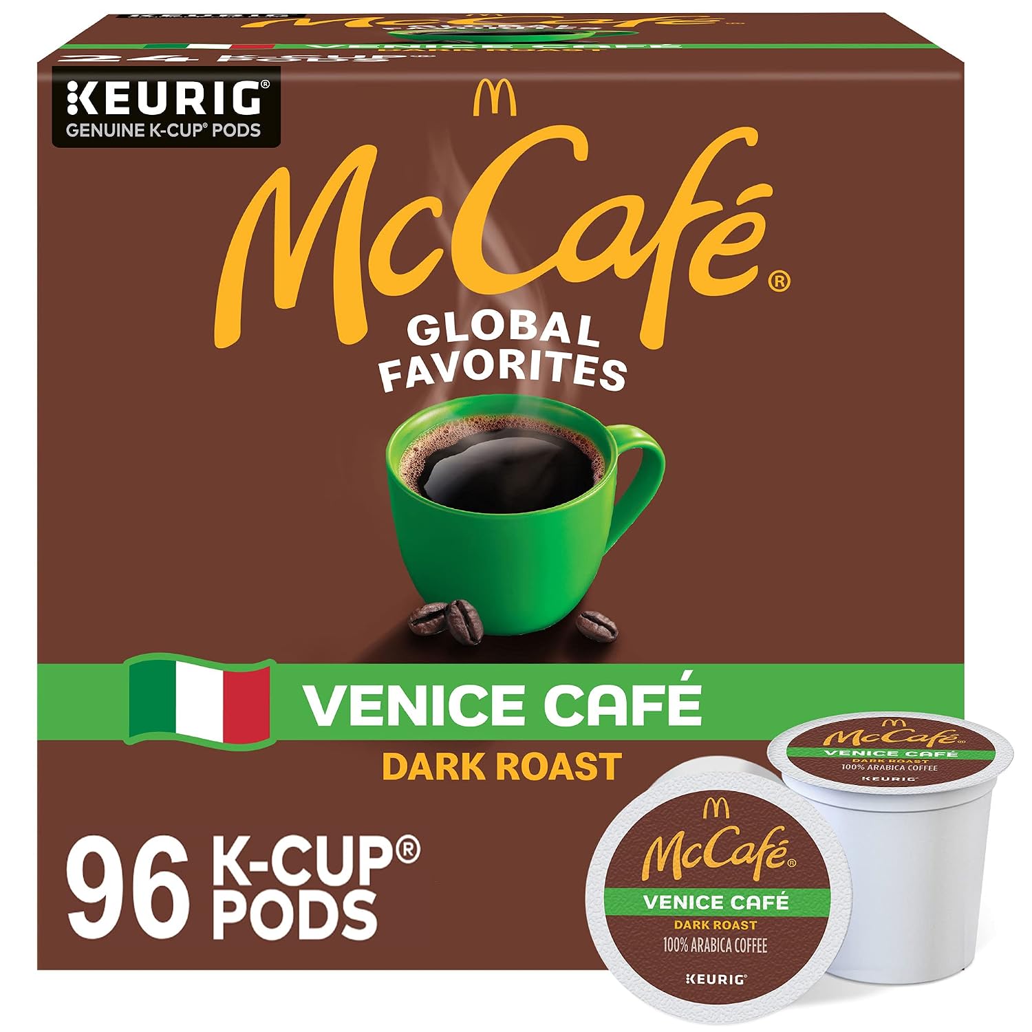 McCafe French Roast, Single Serve Coffee Keurig K-Cup Pods, Dark Roast, 96 Count (4 Packs of 24)