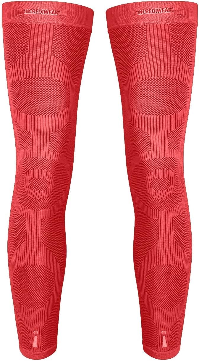 Incrediwear Leg Sleeve 2pk – Full Length Long Leg Sleeve for Leg Pain Relief & Muscle Recovery, Helps Reduce Swelling & Inflammation, Promotes Circulation, Leg Sleeves for Men & Women (Black, Medium)
