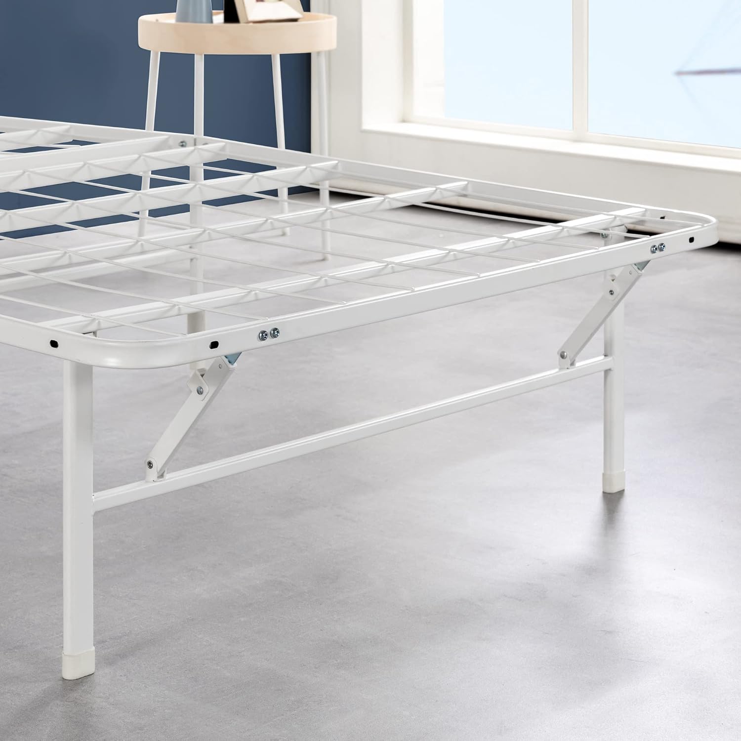 Zinus SmartBase Tool-Free Assembly Mattress Foundation, 14 Inch Metal Platform Bed Frame, No Box Spring Needed, Sturdy Steel Frame, Underbed Storage, Black, Queen