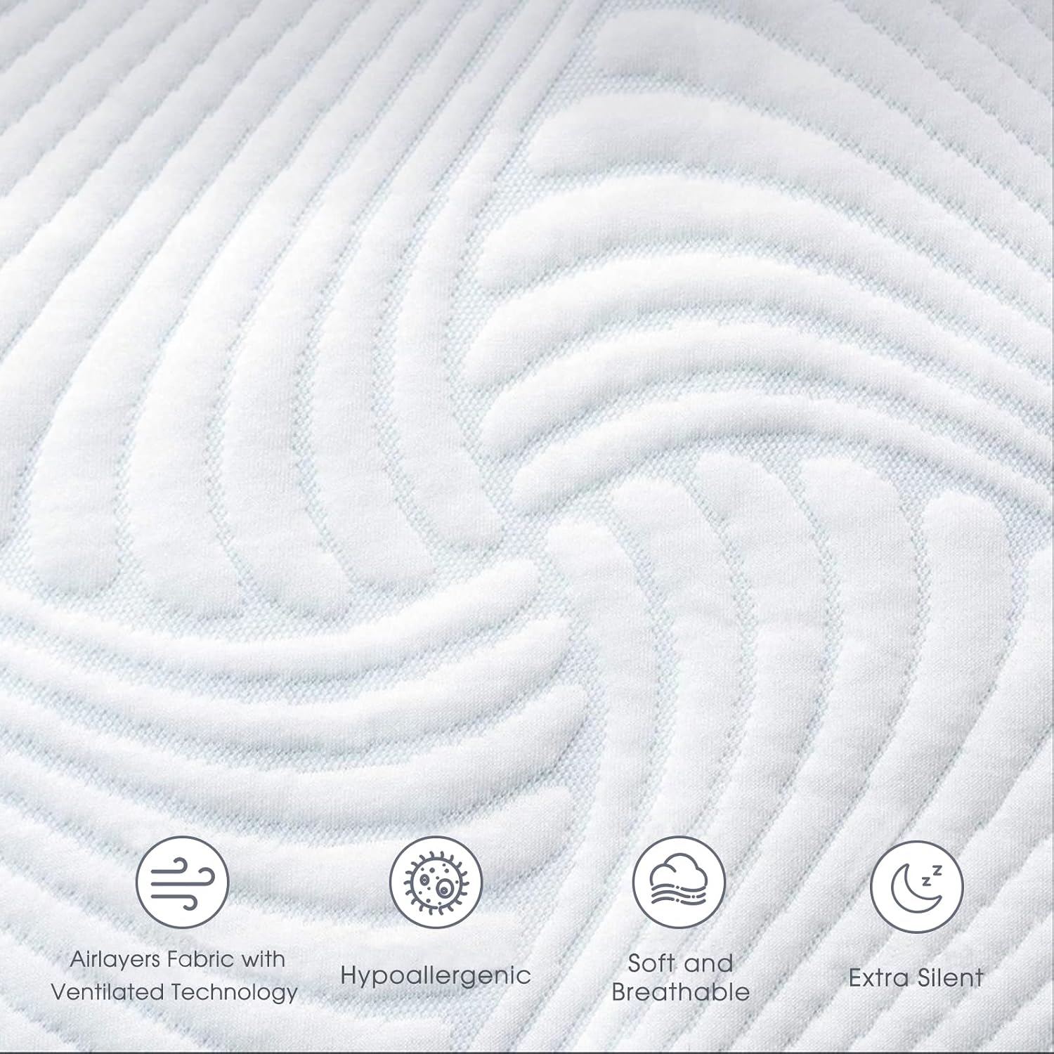 Heated Mattress Pad King, 3D Air Fabric, Preheat & Memory for Cold Winter