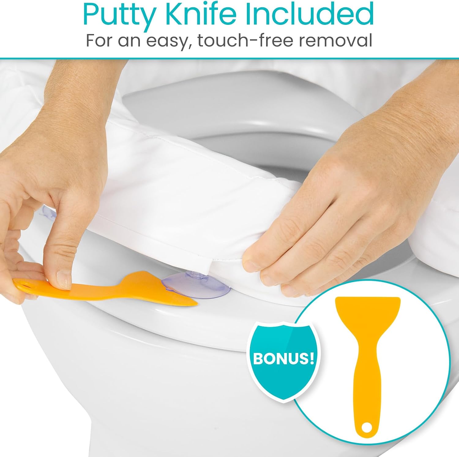 Vive Toilet Seat Cushion (Soft Cushioned Foam) - Easy Clean Soft Padded