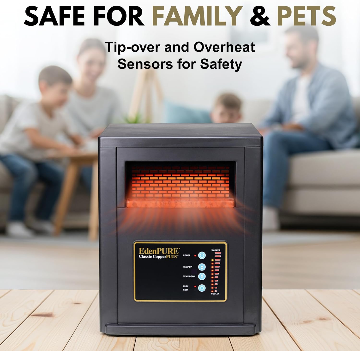 EdenPURE CopperPLUS Infrared Heaters for Indoor Use Portable 1000 Sq Ft