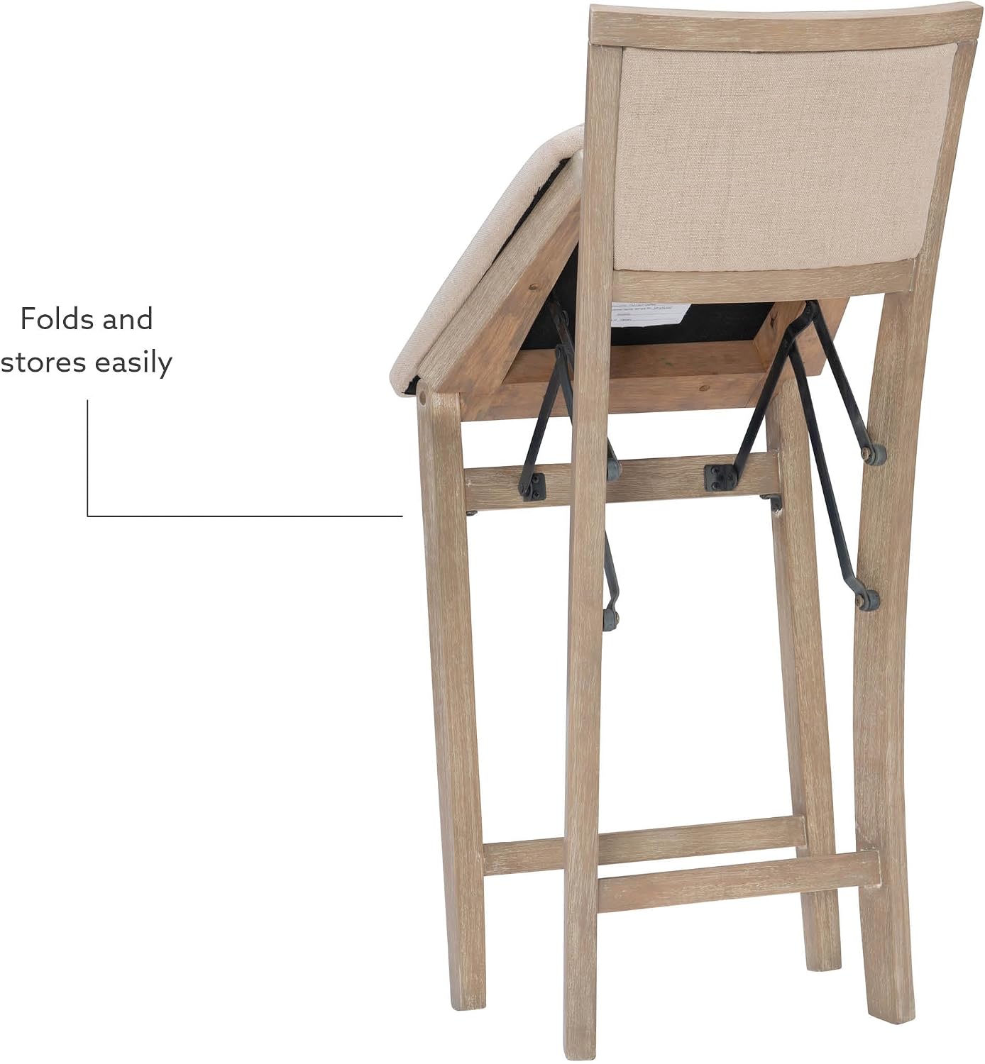 Linon Keira Pad Back Folding Bar Stool