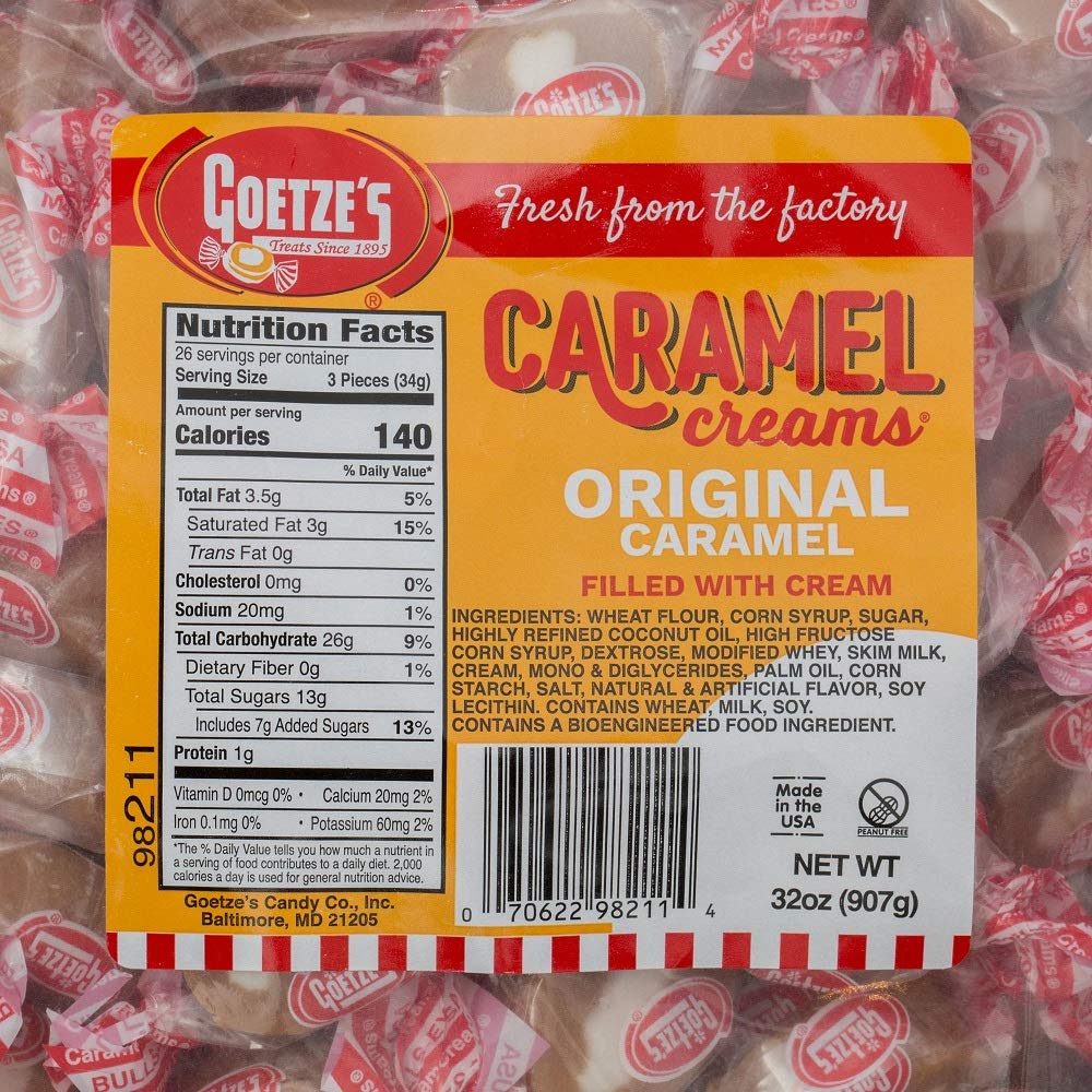 Goetze's Original Vanilla Caramel Creams - Retro Candy (2Lb)