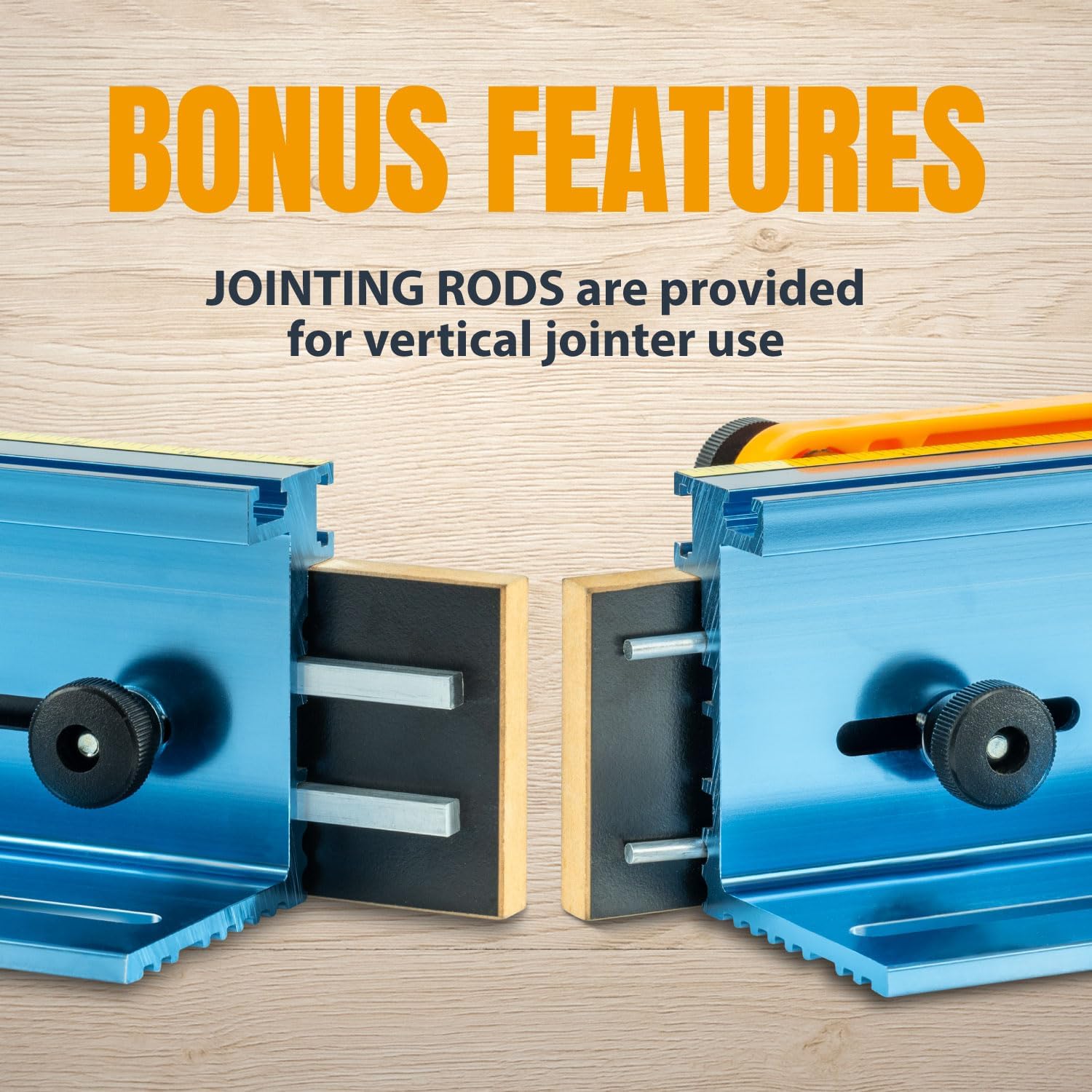 POWERTEC Router Table Fence Kit Deluxe System 3-3/8” Tall 24" Long, Router Table Top, Routing Tables for Woodworking w/Reversible Flip Stop