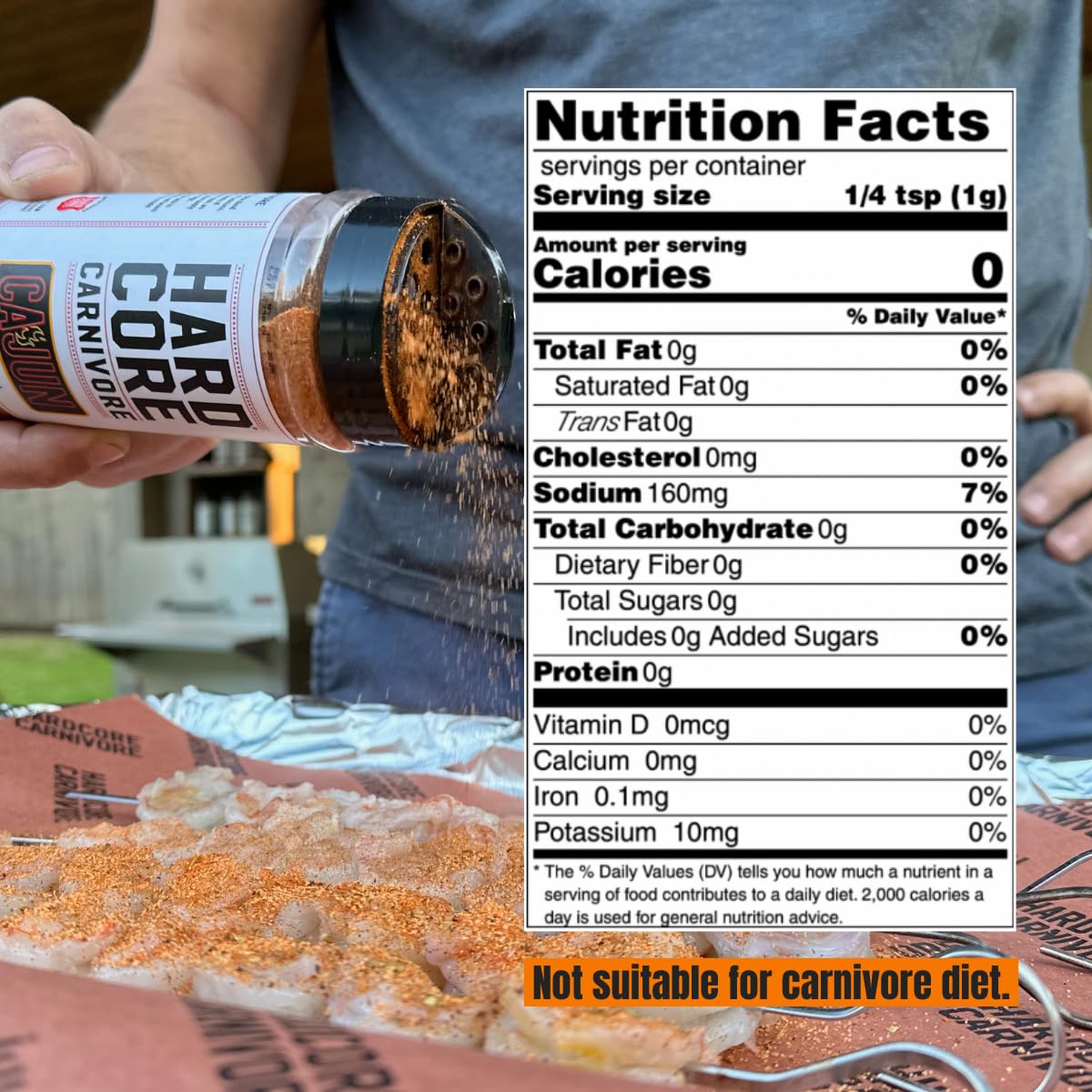 Hardcore Carnivore Black | All-Purpose Beef Seasoning Rub, 13oz Shaker