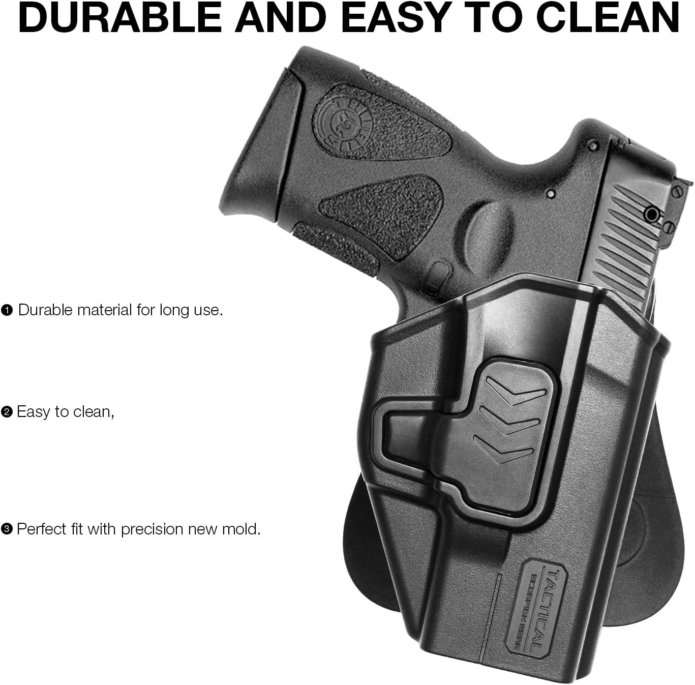 Tactical Scorpion Gear Slimline Modular Level II Retention Paddle Holster: fits Taurus Millennium G2 PT111 PT132 PT138 PT140 PT745 G2c G3c