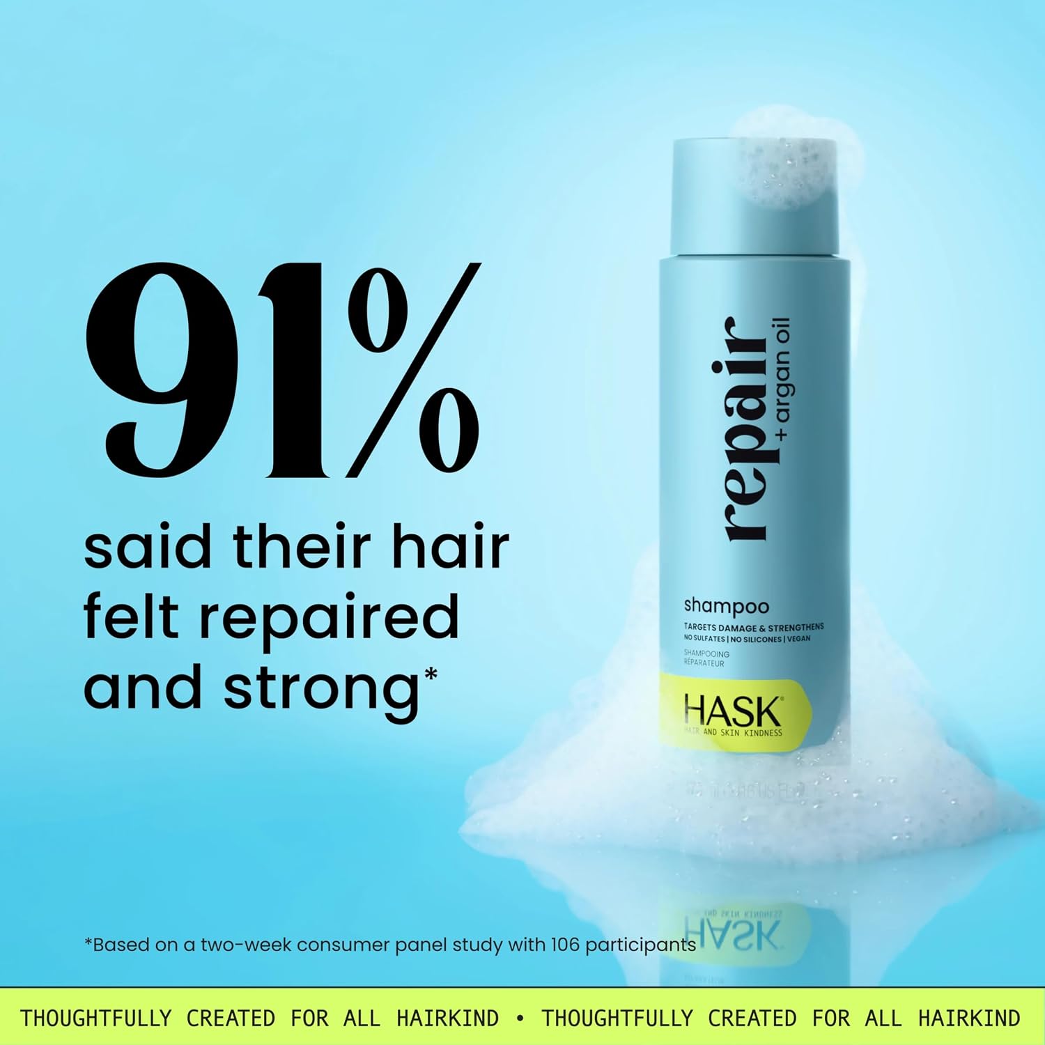 HASK Biotin Boost Thickening Shampoo + Conditioner Set | Adds Fullness, Strengthens, Volumizes, Sulfate-Free, Paraben-Free, Gluten-Free, Color Safe | 12oz each