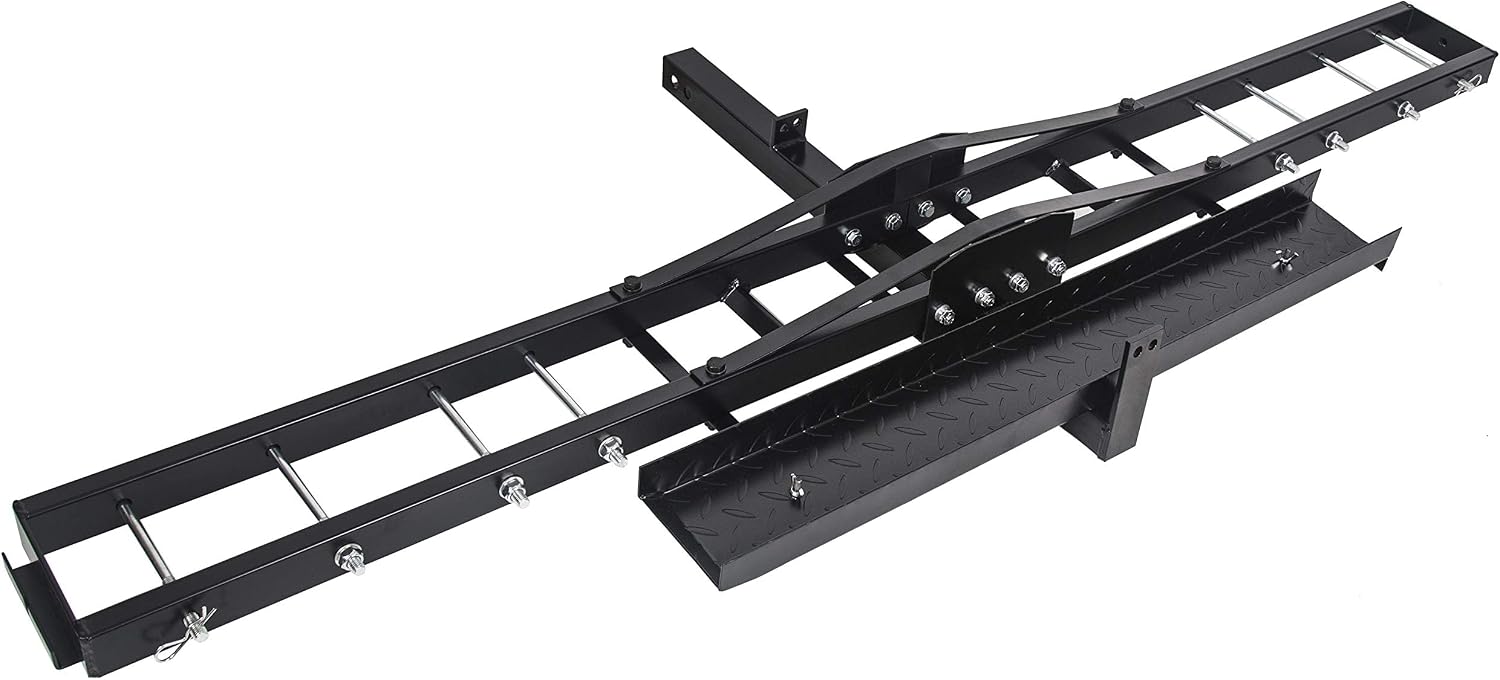 500LBS Steel Motorcycle Scooter Dirtbike Carrier Hauler Hitch | Mount Rack Ramp Anti Tilt