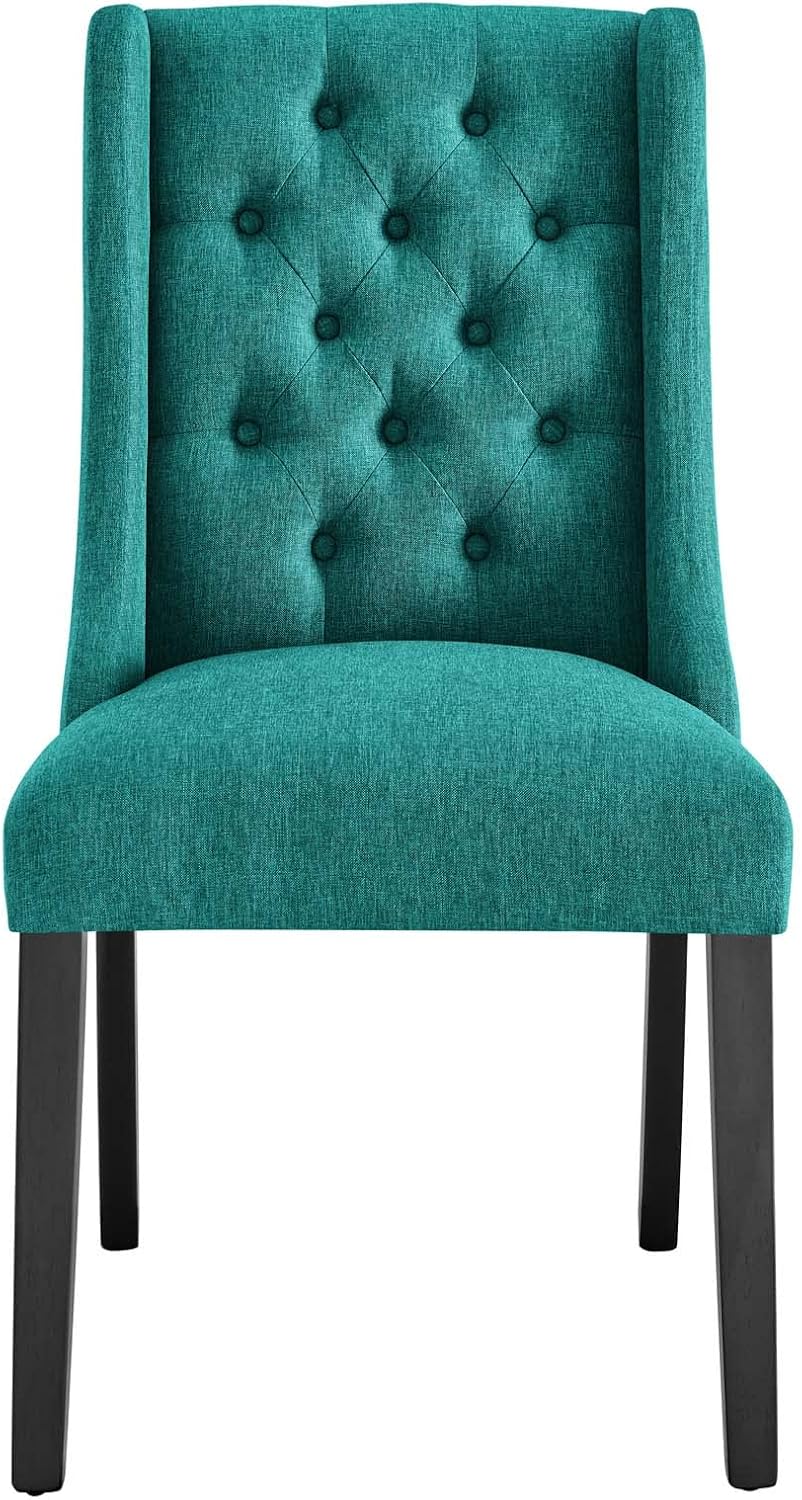 Modway Baronet Modern Tufted Upholstered Fabric Parsons Kitchen and Dining Room Chair in Beige