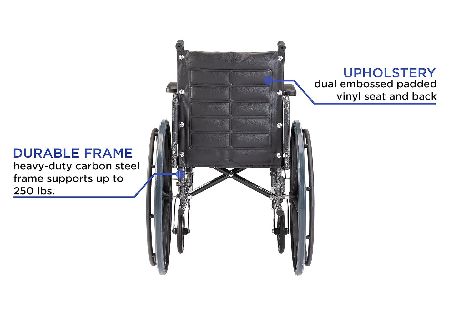 Invacare TREX20RP Series Tracer EX2 Standard Folding Wheelchair for Adults with 20" Seat Width and Desk Arms