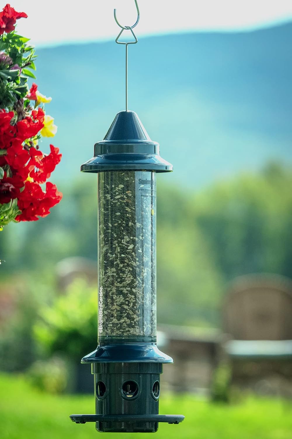 Squirrel Buster Plus Squirrel-proof Bird Feeder w/Cardinal Ring and 6 Feeding Ports, 5.1-pound Seed Capacity, Adjustable