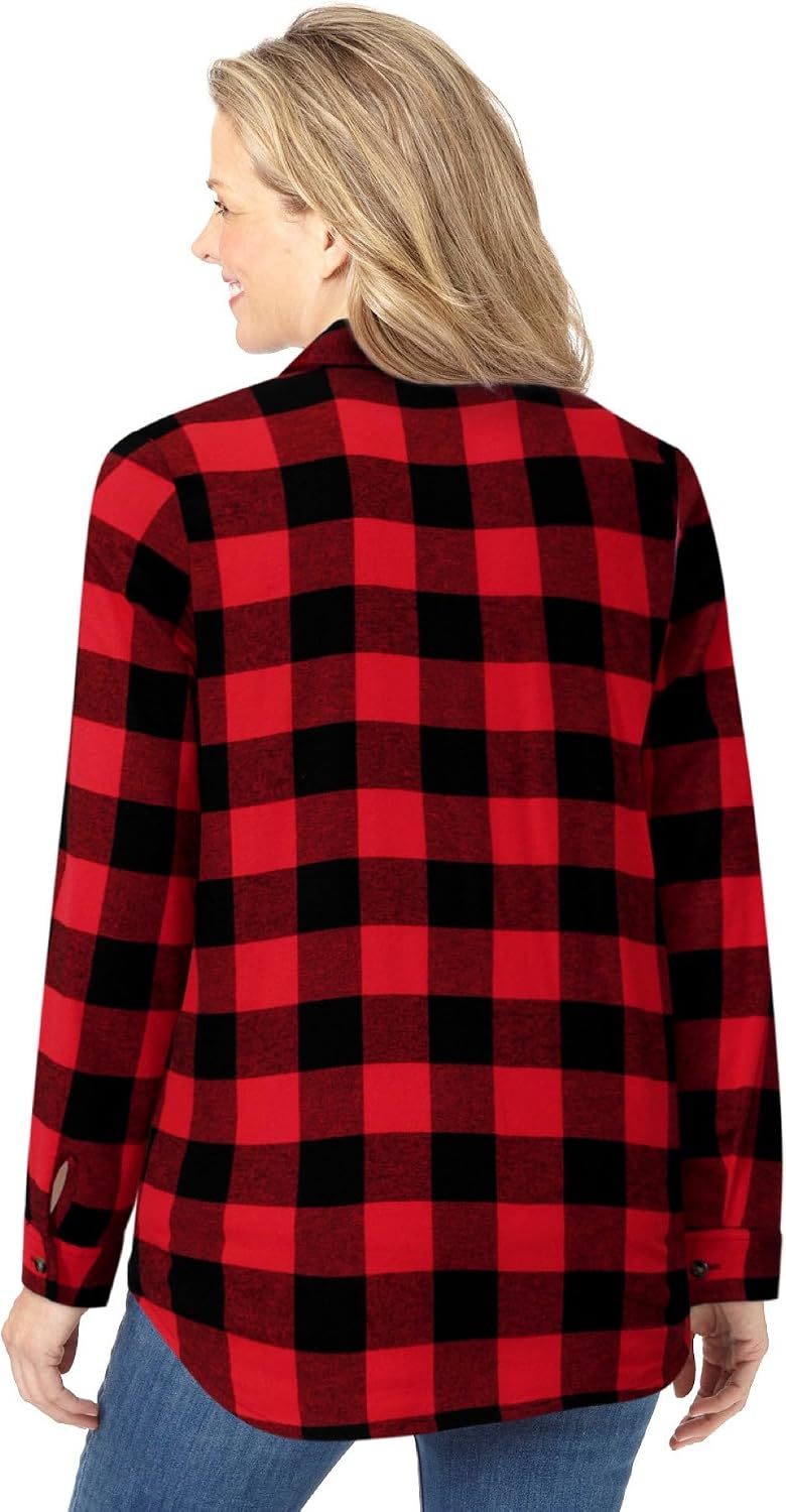 Woman Within Classic Flannel Shirt