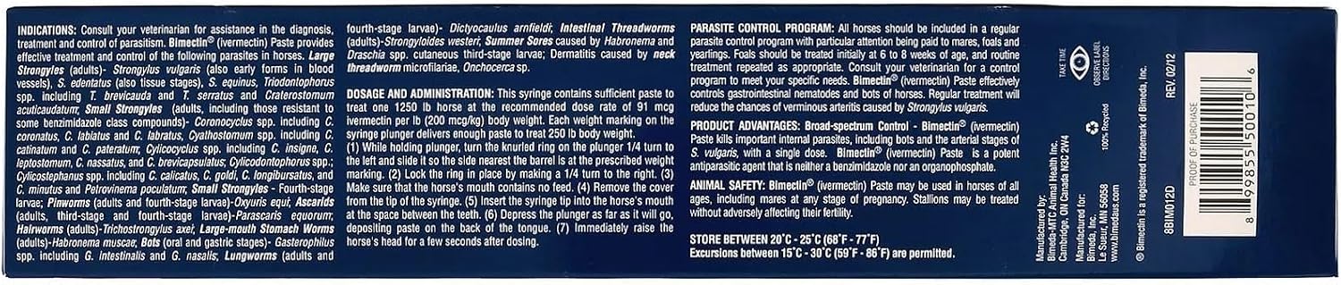 Ivermectin Paste Horse Wormer (1.87 Ivermectin) - 6 DOSES, Model: , Home & Outdoor StoreQ