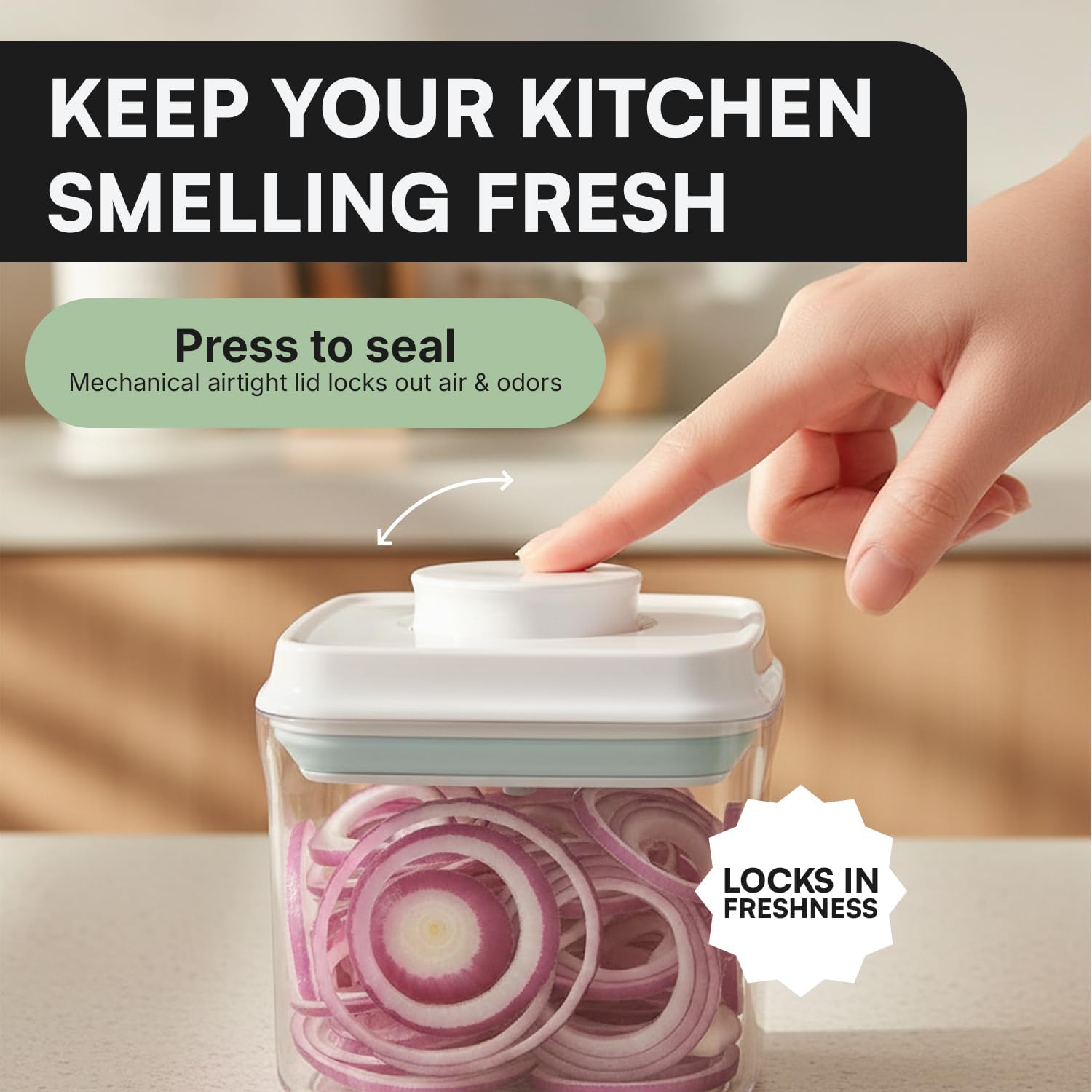 Bop Top Airtight Food Storage Containers | Pop-Top Lid | 16.5 Cups / 135 Oz