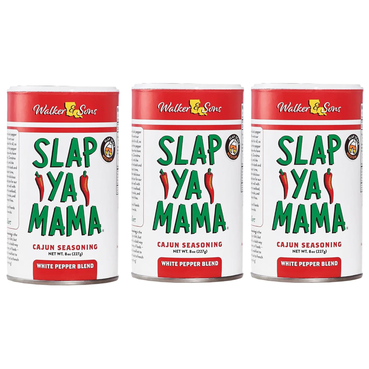 Slap Ya Mama Cajun Seasoning from Louisiana, Hot Blend, No MSG and Kosher, 8 Ounce Can | one 8 oz canister of Hot Blend Cajun seasoning for chicken, seafood, vegetables, grilling, and everyday meals.