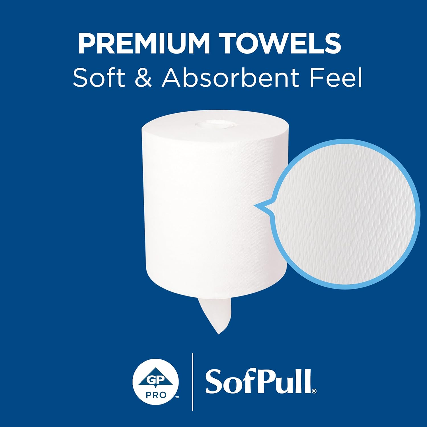 Georgia-Pacific SofPull Centerpull Regular Premium Towel Dispenser Refills, Commercial Paper Towels, 324 Sheets Per Roll, 6 Rolls Per Case, White