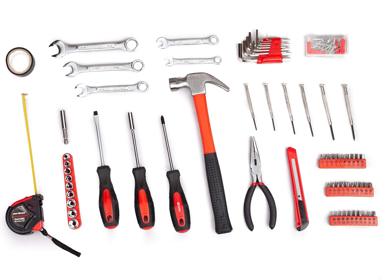 CARTMAN 148-Piece Automotive And Household Tool Set, Blue Repair Kit Case