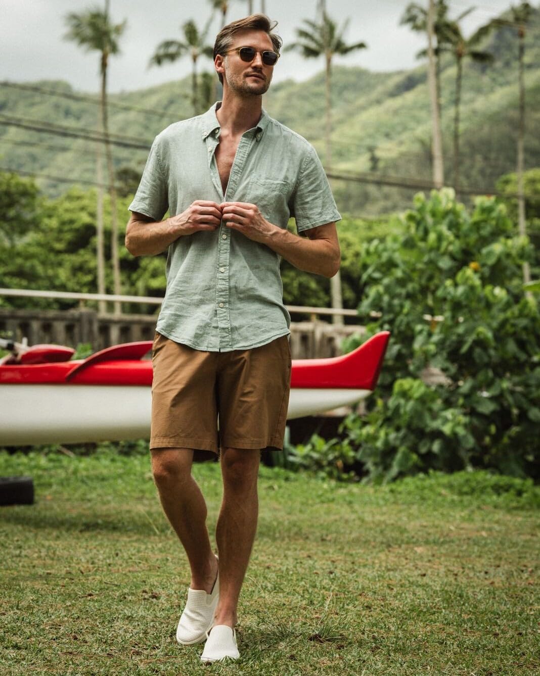 OluKai Lae'ahi Men's Slip On Shoes, Breathable Everyday Sneaker