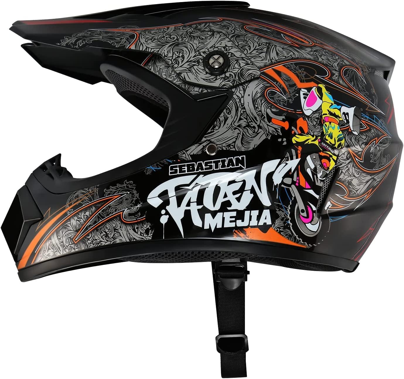 Motocross Helmet ATV Dirt Bike Helmets Off-Road Helmet with Gloves Goggles for Unisex Adult Youth DOT/FMVSS 218 Approved (Medium, Black)