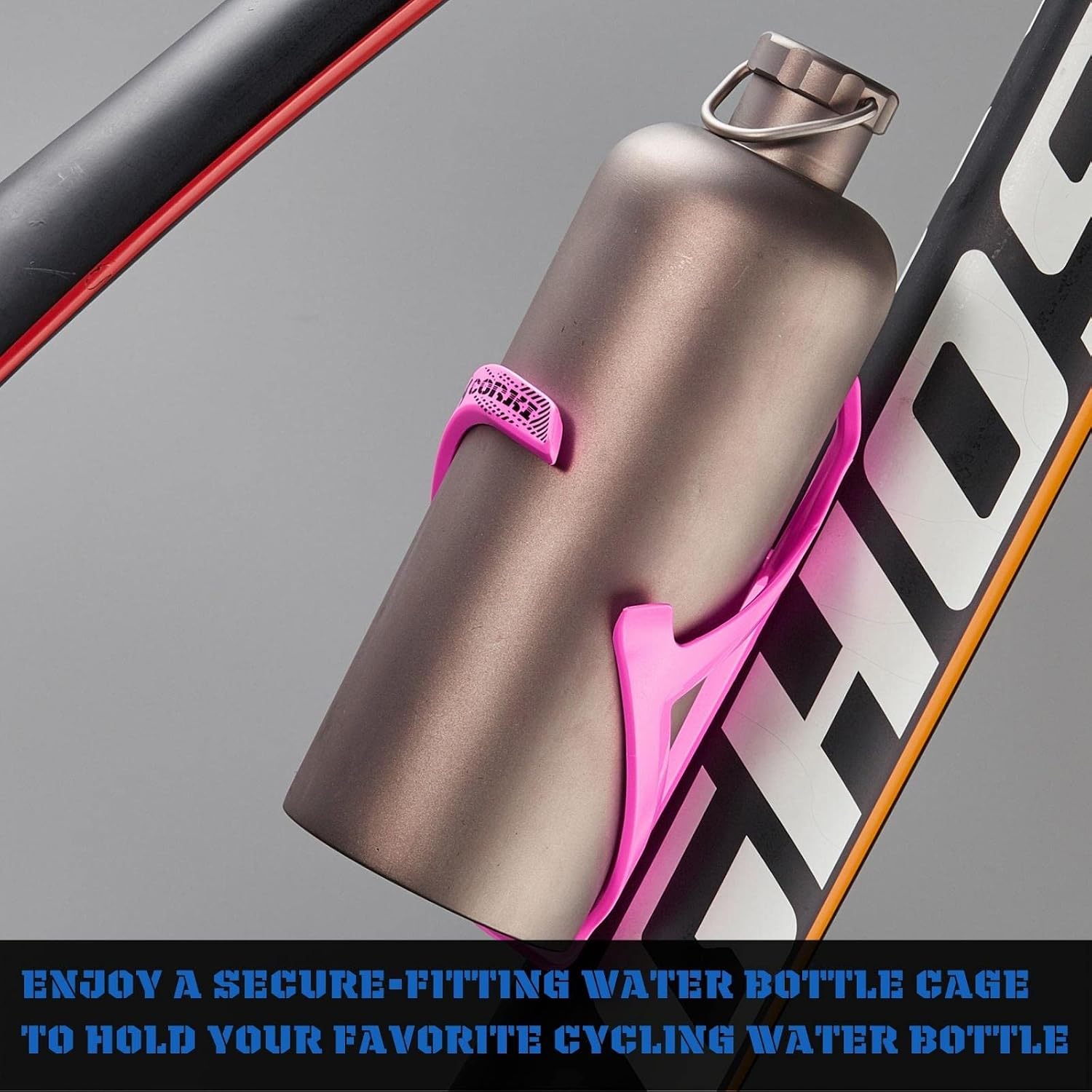 Corki Bike Water Bottle Holder, Bicycle Water Bottle Cage Black 2-Pack