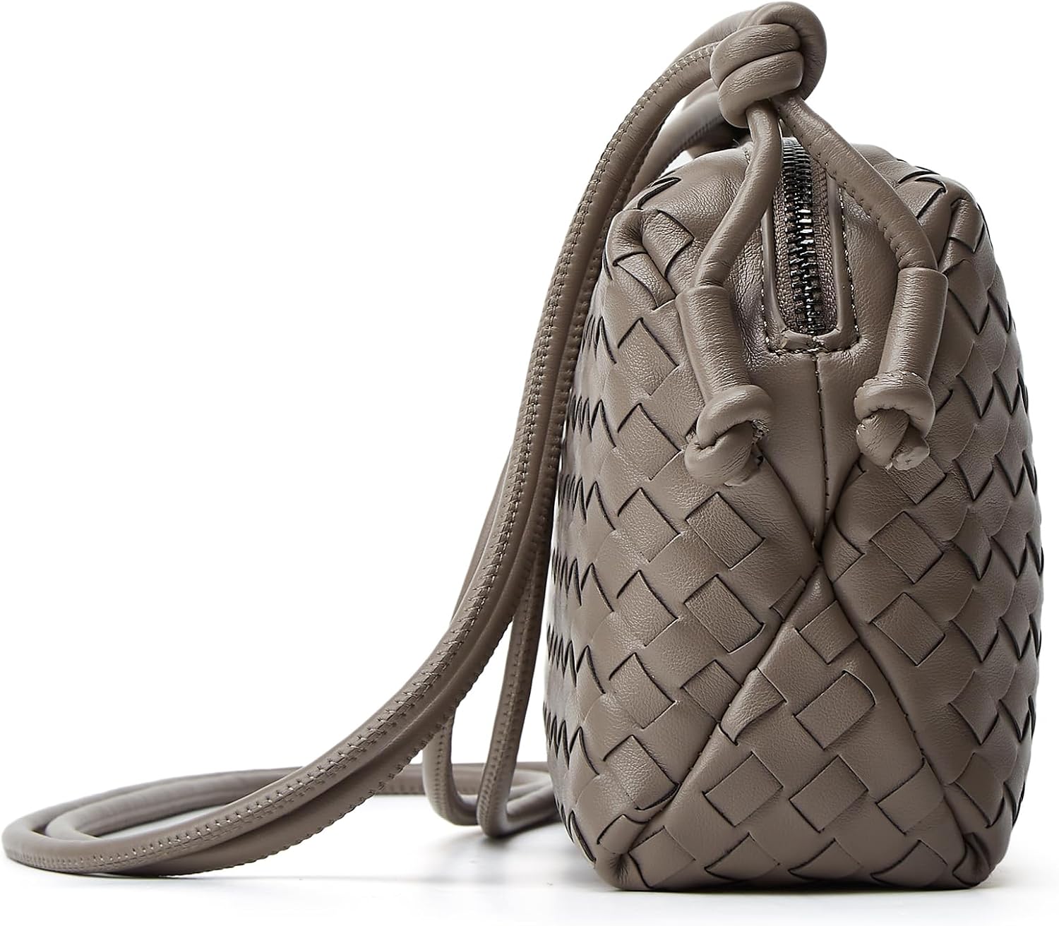 Woven Crossbody Bag for Women: Vegan Leather Handbag for Leisure | Classic Handwoven Bag For Style - Compact Design, Lightweight, Minimalist Style, Fits Phone, Cards & Key, Ideal for Daily Use