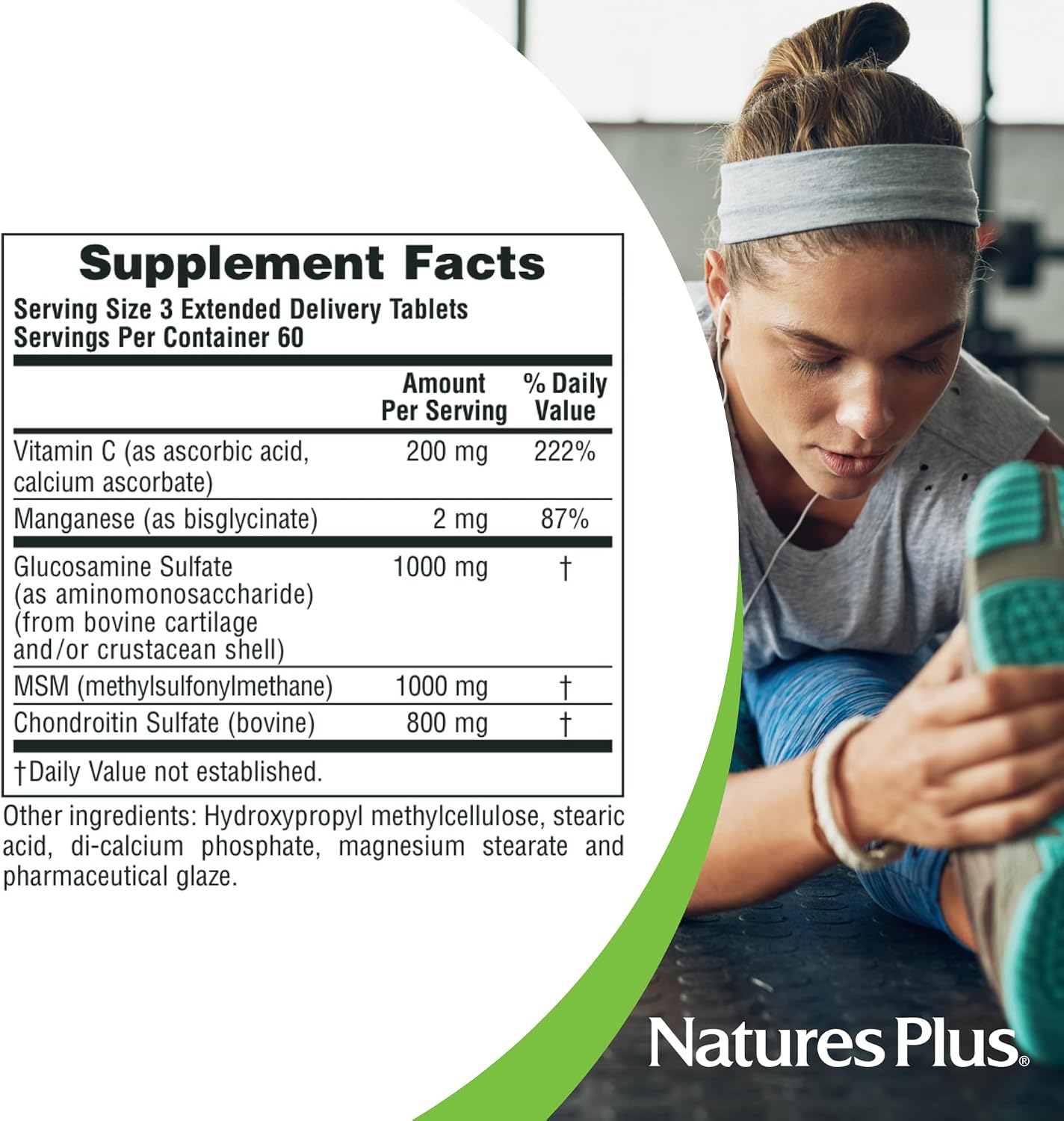 NaturesPlus Ultra Rx-Joint - 180 Tablets - Supports Healthy Joint Function - with Glucosamine, Chondroitin & MSM - Gluten Free - 60 Servings