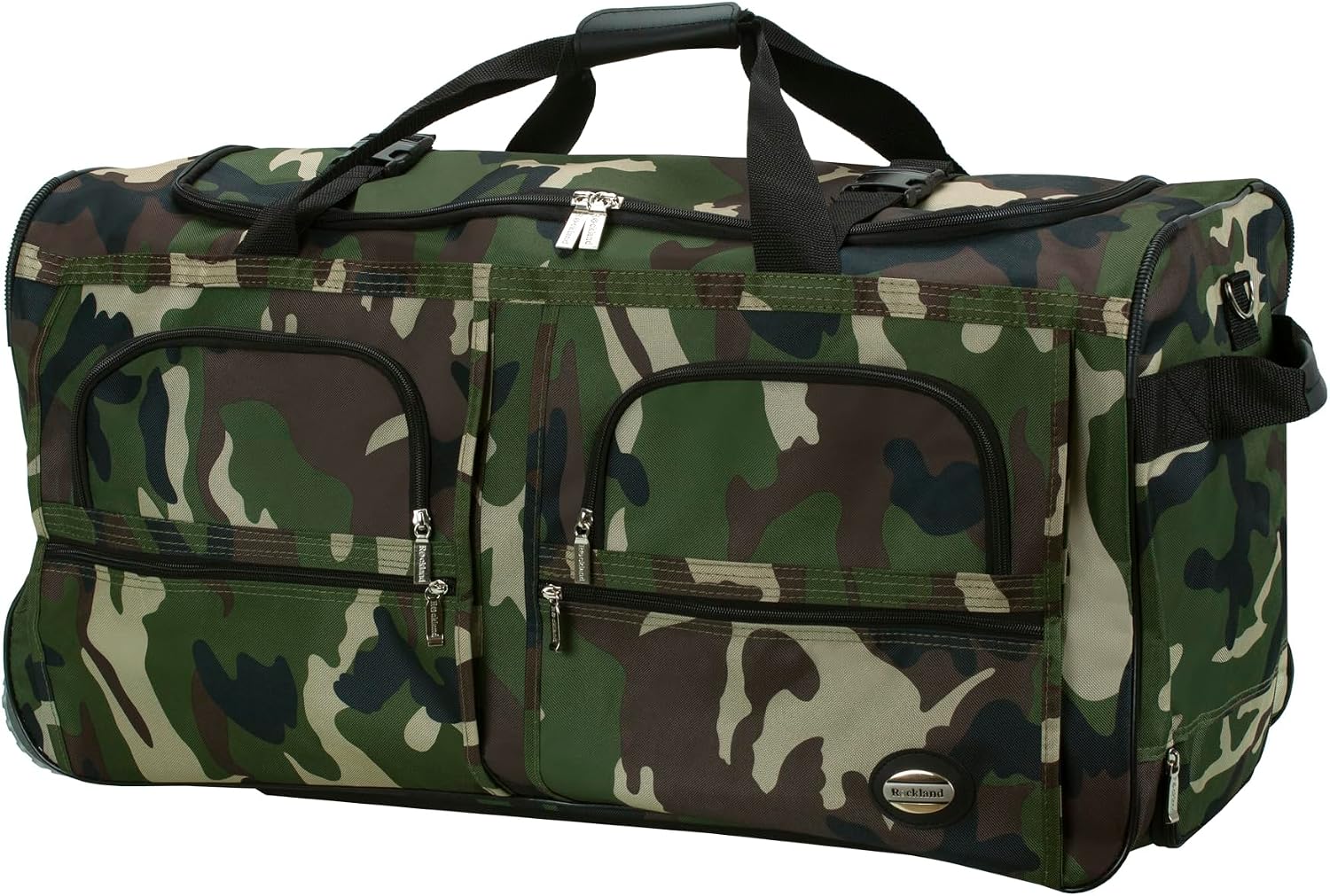 Rockland Rolling Duffel Bag, Black, 22"