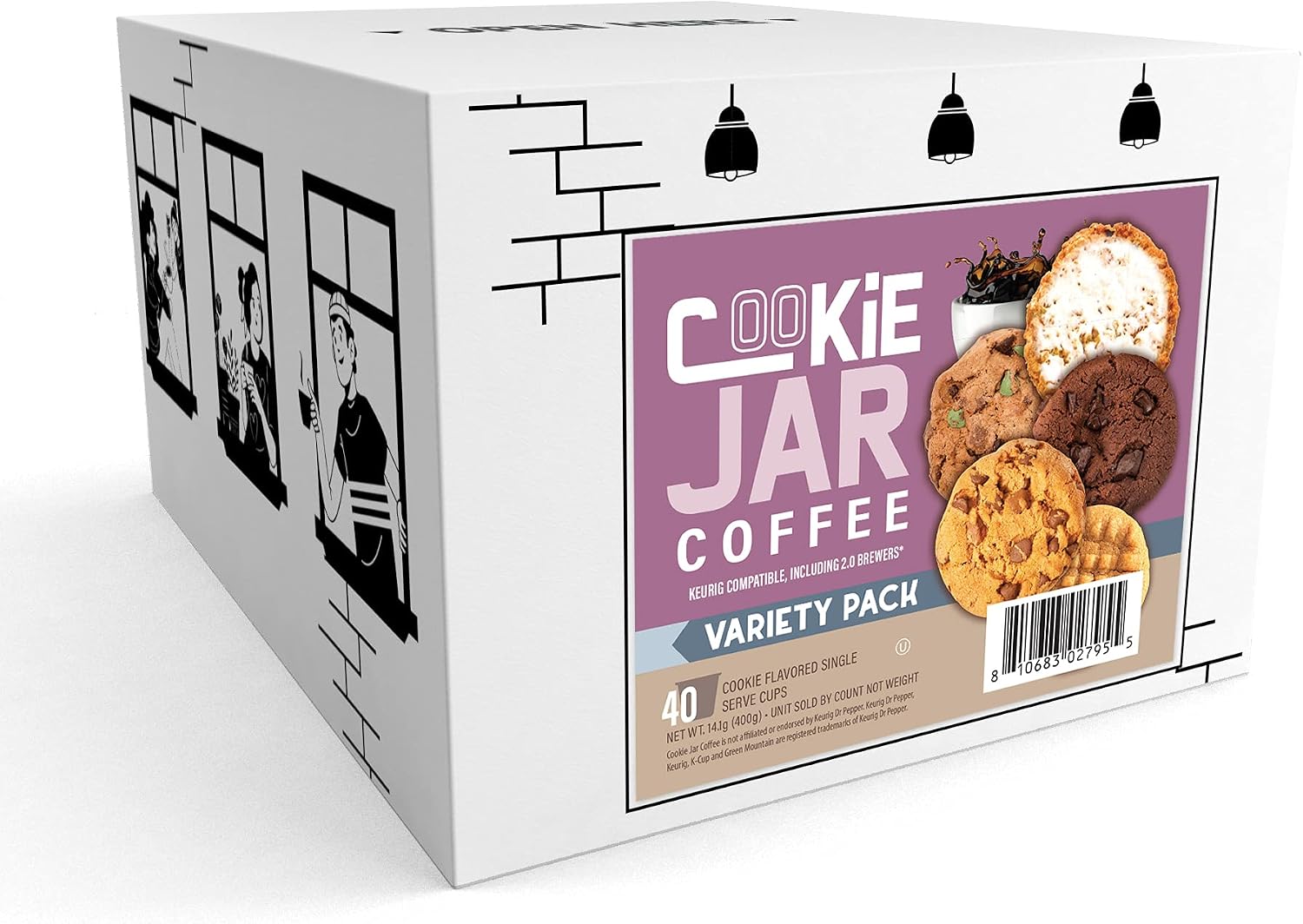 Cookie Jar Mint Chocolate Chip Flavored Coffee Pods for Keurig K Cup Brewers
