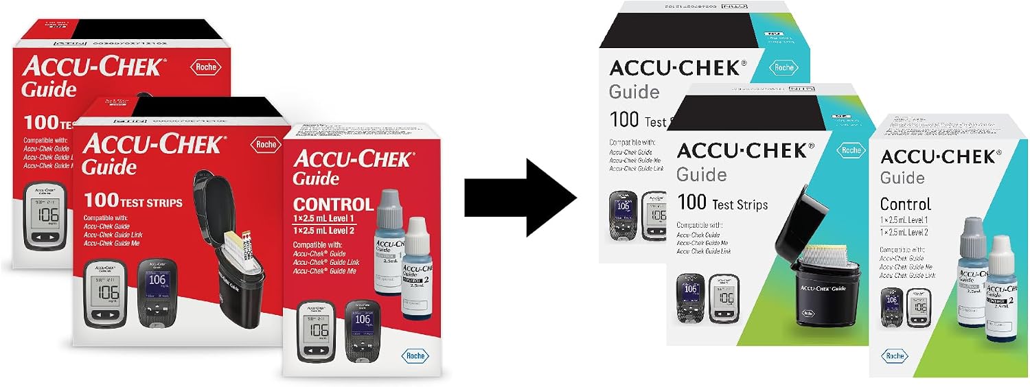 Accu-Chek Guide Glucose Test Strips, Pack of 50 | Diabetic Blood Sugar Testing